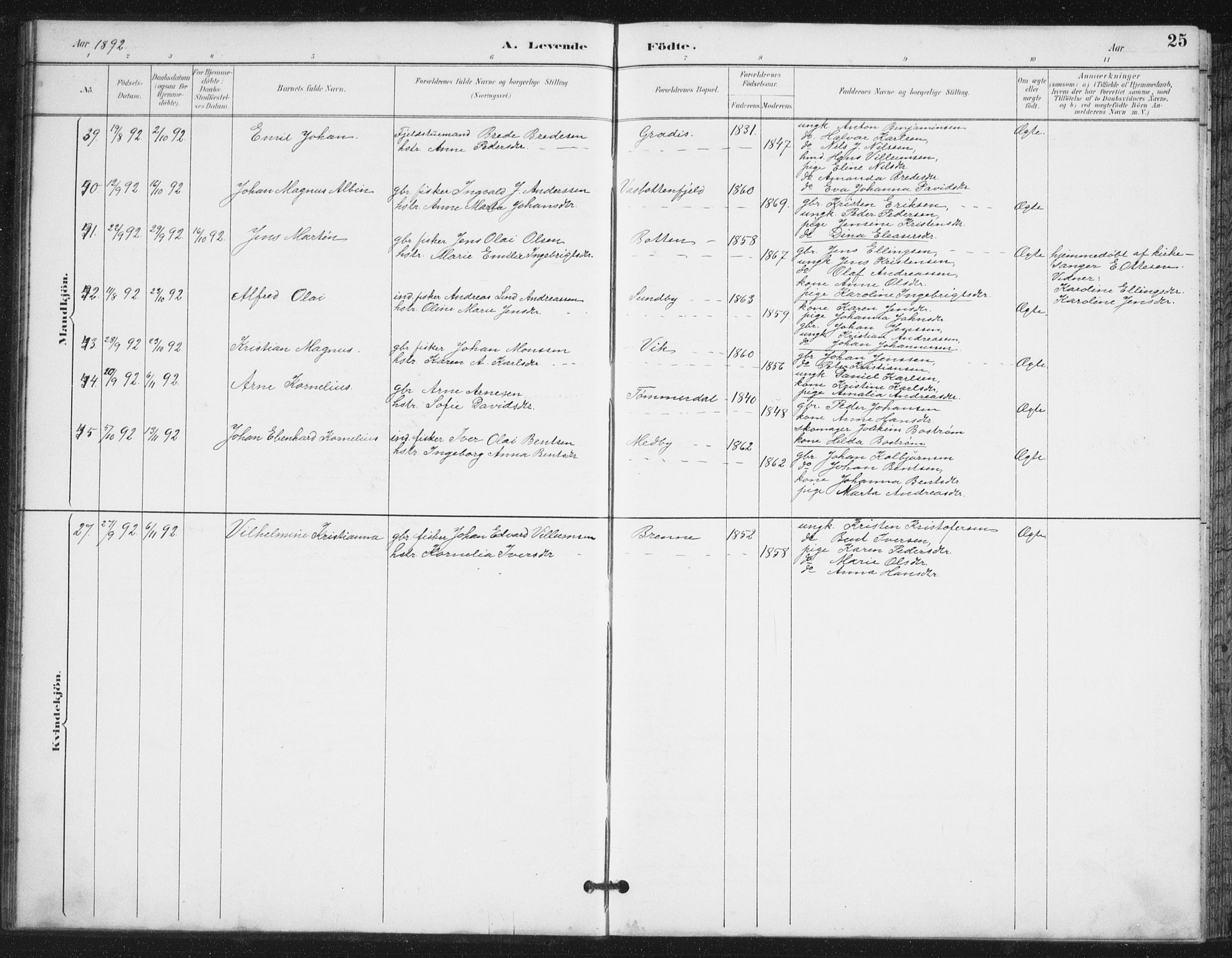 Ministerialprotokoller, klokkerbøker og fødselsregistre - Nordland, AV/SAT-A-1459/847/L0682: Parish register (copy) no. 847C10, 1889-1907, p. 25