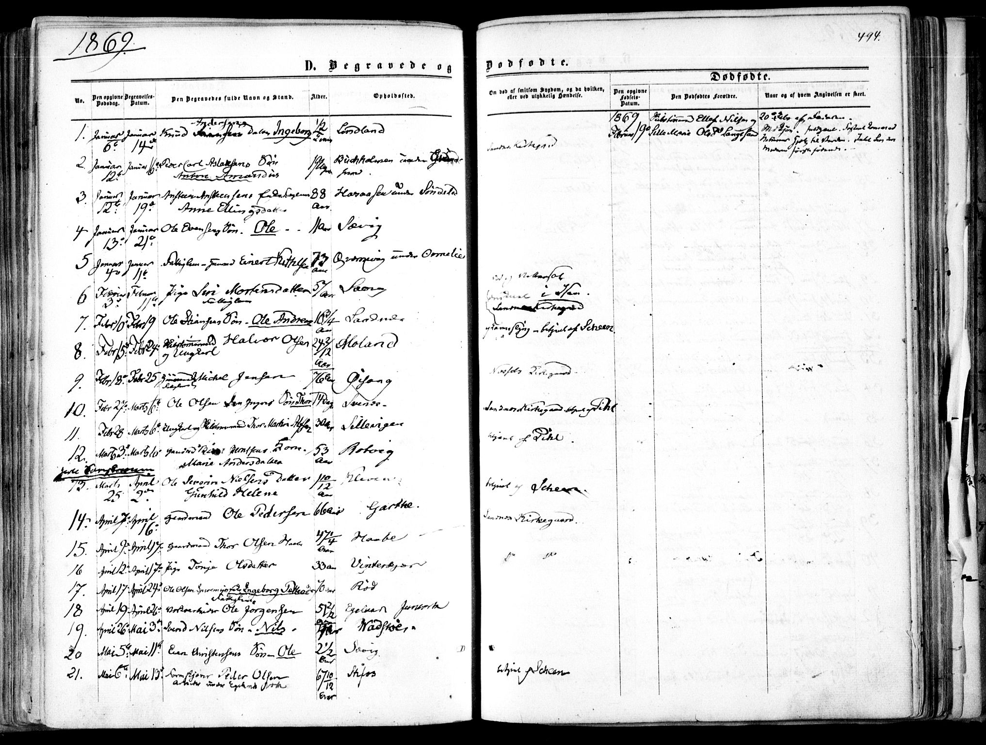 Søndeled sokneprestkontor, AV/SAK-1111-0038/F/Fa/L0003: Parish register (official) no. A 3, 1861-1879, p. 494