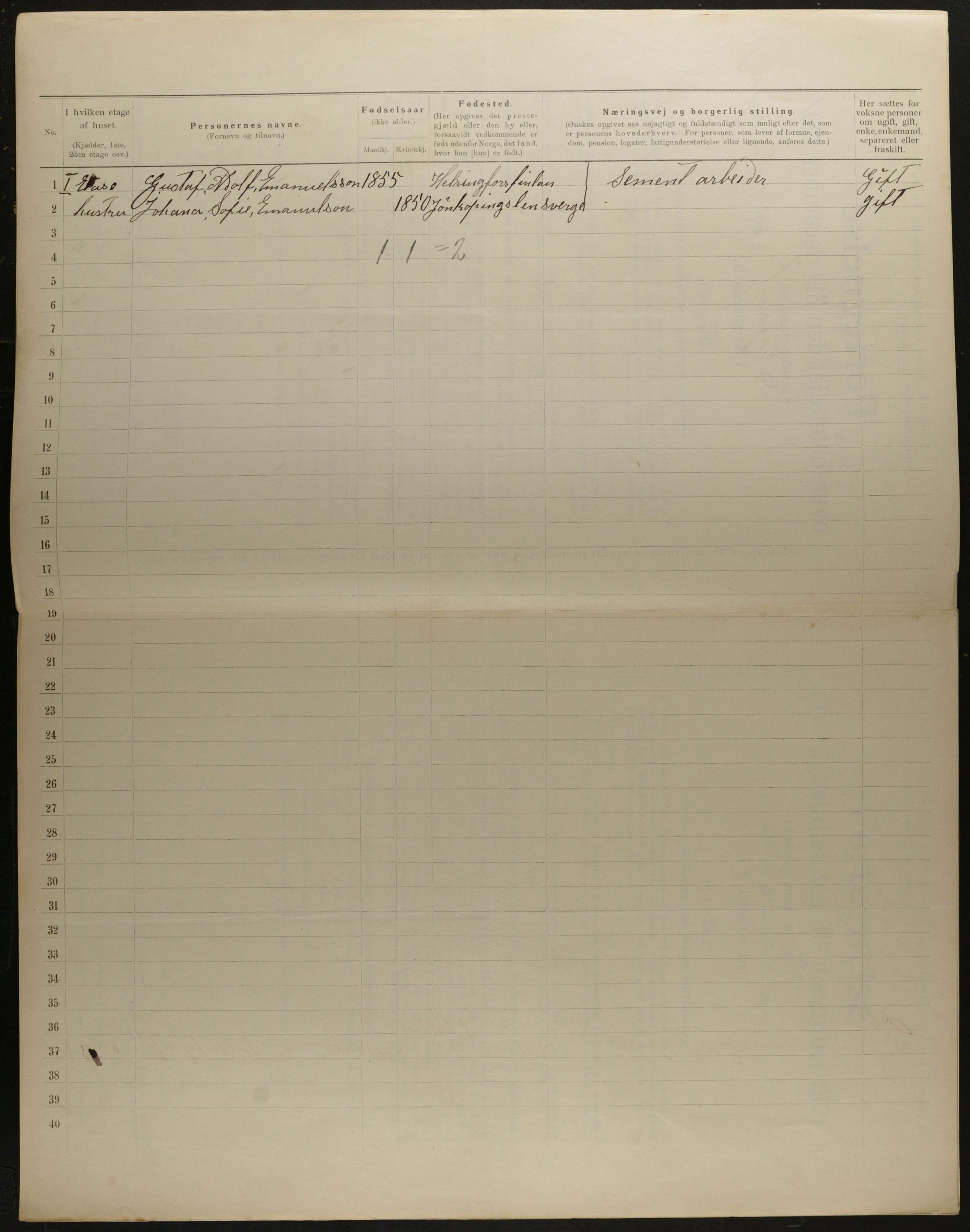 OBA, Municipal Census 1901 for Kristiania, 1901, p. 10936