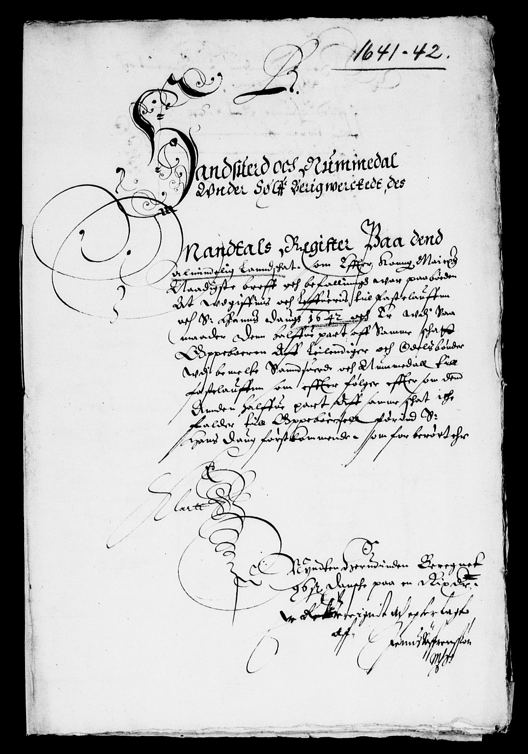 Rentekammeret inntil 1814, Reviderte regnskaper, Lensregnskaper, RA/EA-5023/R/Rb/Rbn/L0002: Numedal og Sandsvær len, 1638-1643