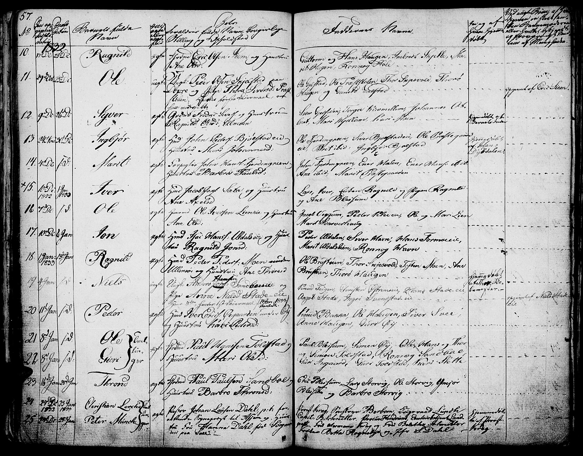 Vågå prestekontor, SAH/PREST-076/H/Ha/Haa/L0004: Parish register (official) no. 4 /1, 1827-1842, p. 57