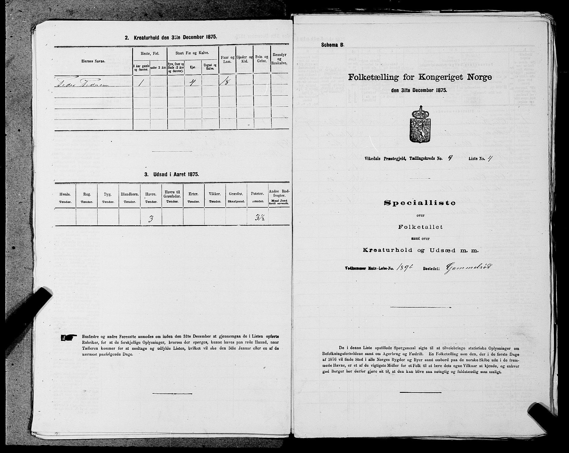 SAST, 1875 census for 1157P Vikedal, 1875, p. 948