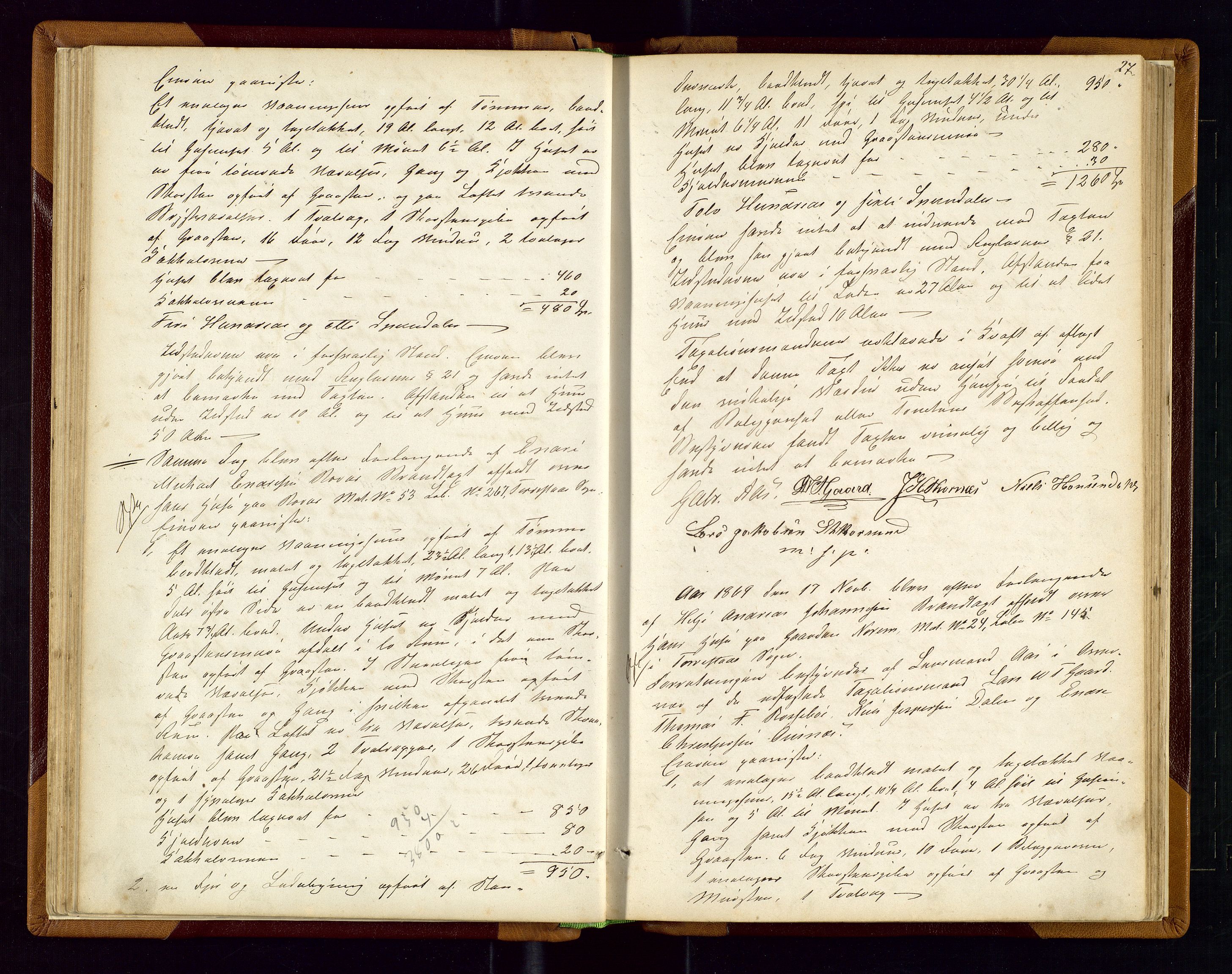 Torvestad lensmannskontor, SAST/A-100307/1/Goa/L0001: "Brandtaxationsprotokol for Torvestad Thinglag", 1867-1883, p. 26b-27a