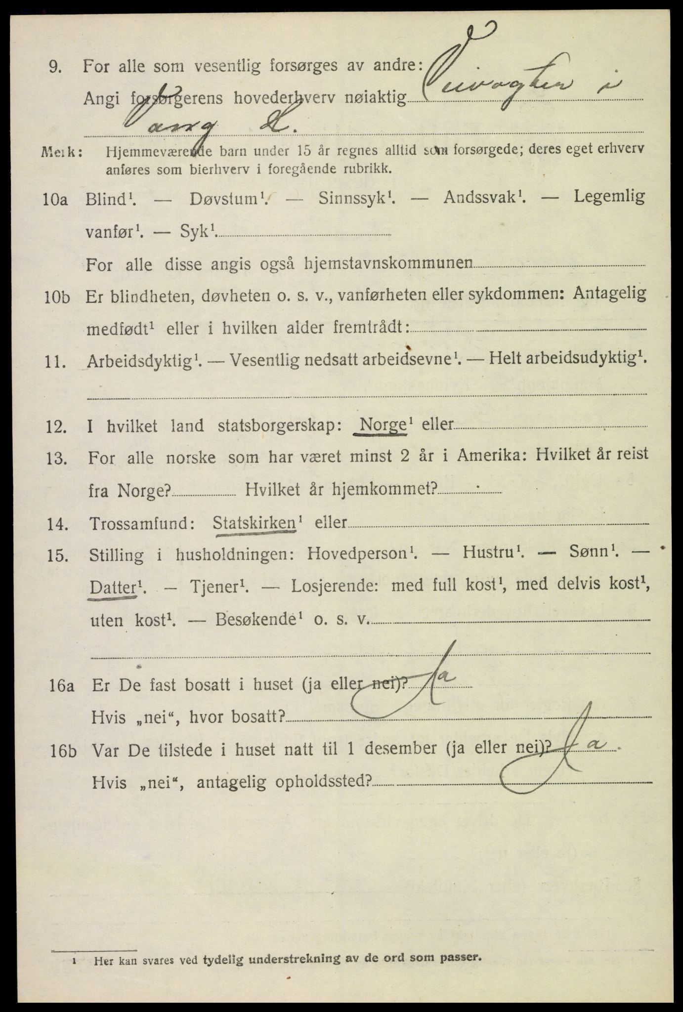 SAH, 1920 census for Vang (Hedmark), 1920, p. 14718