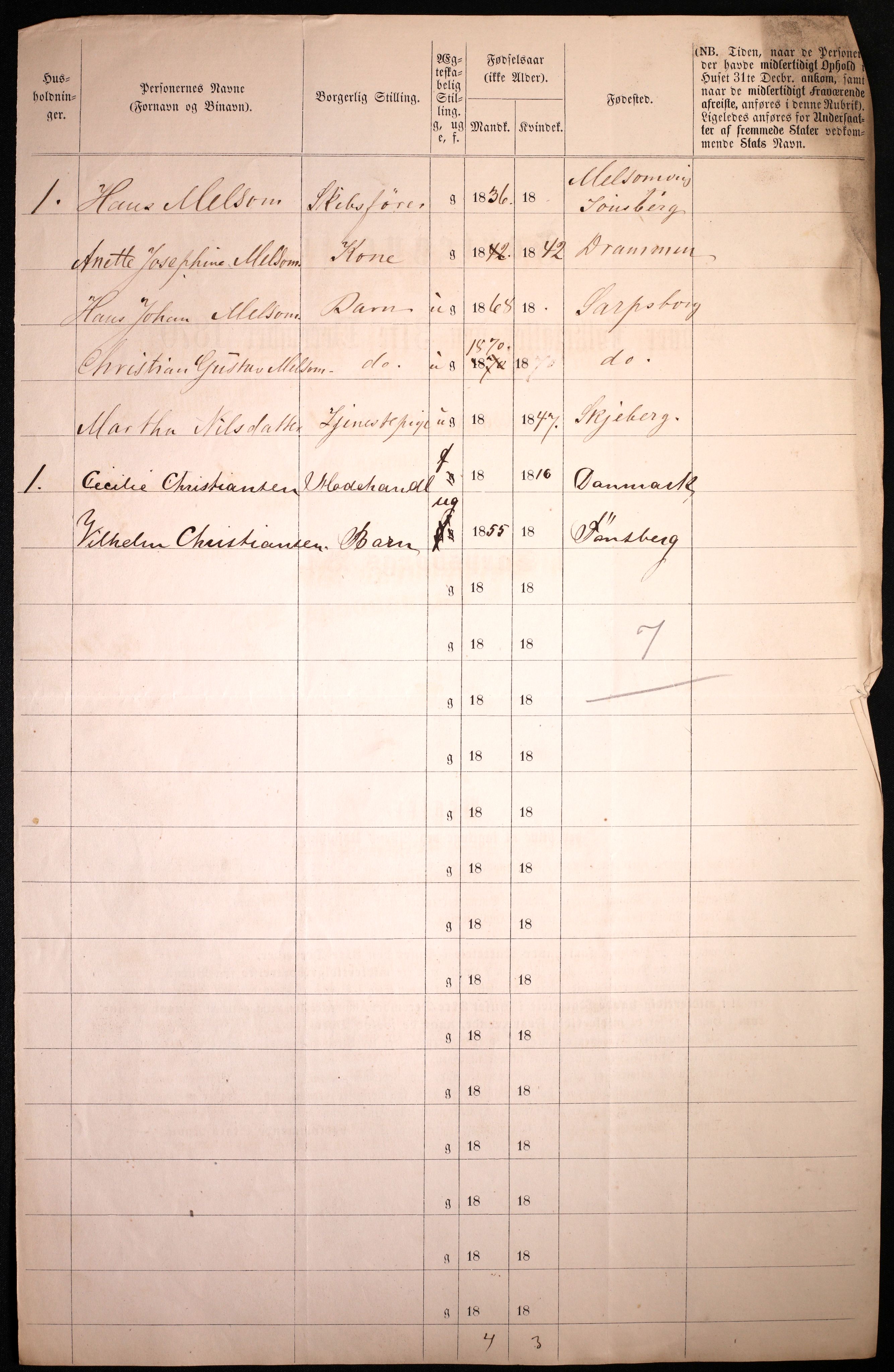 RA, 1870 census for 0102 Sarpsborg, 1870, p. 570