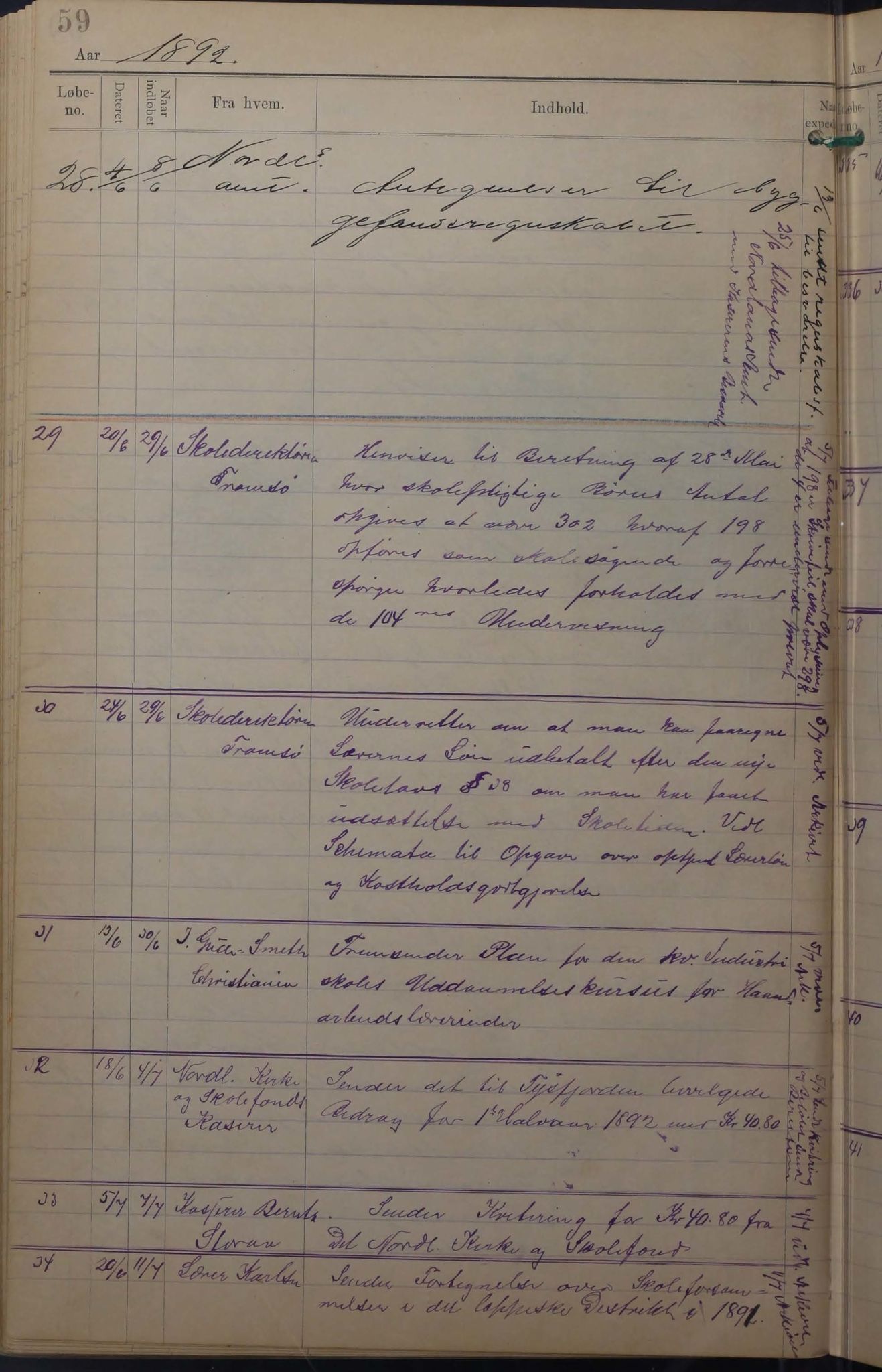 Tysfjord kommune. Skolestyret, AIN/K-18500.510/220/L0002: Brevjournal for Tysfjord Skolestyre, 1890-1910