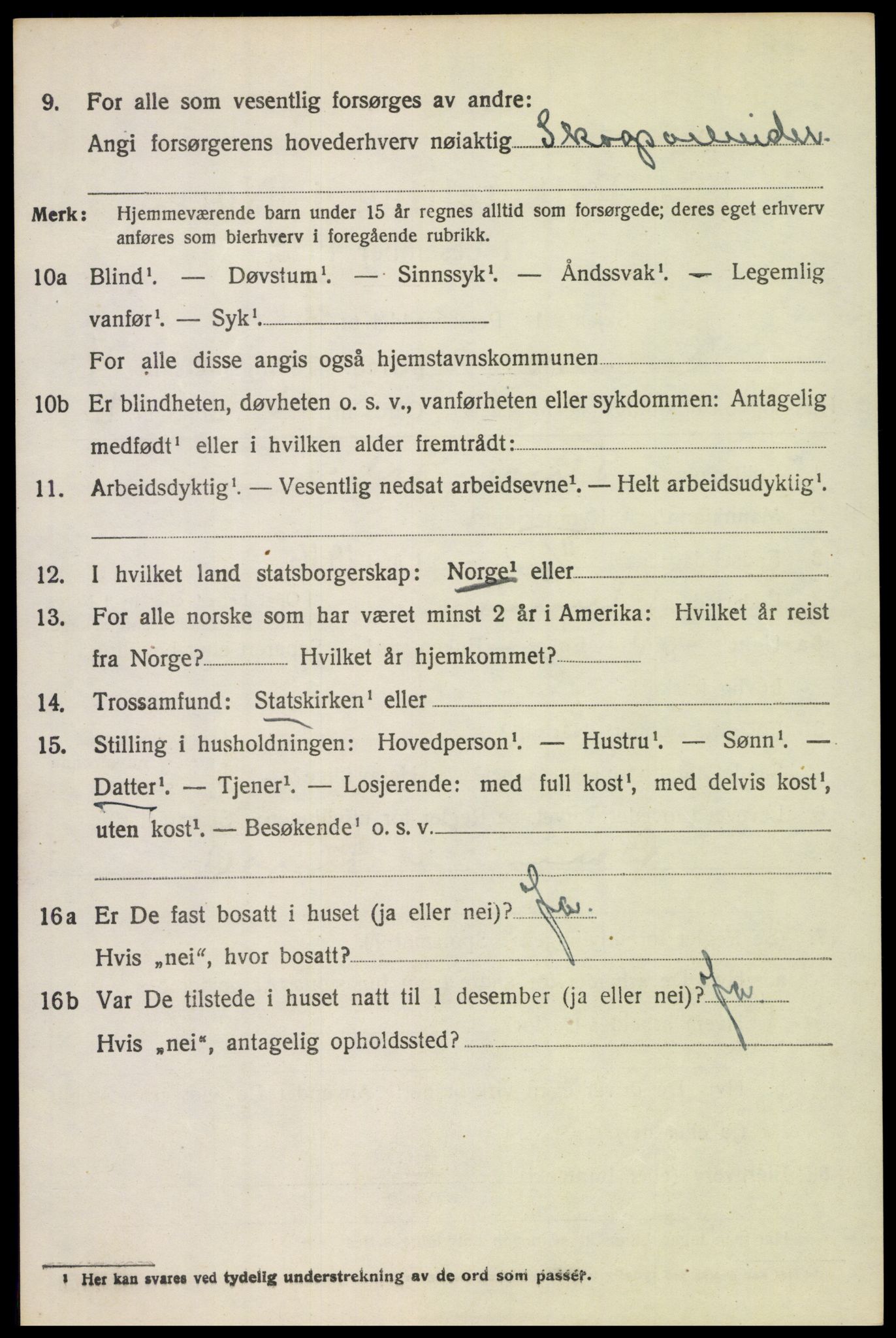 SAH, 1920 census for Lunner, 1920, p. 6212