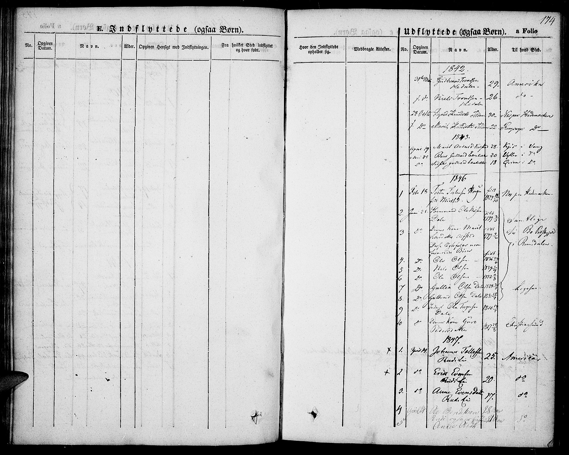 Slidre prestekontor, AV/SAH-PREST-134/H/Ha/Haa/L0004: Parish register (official) no. 4, 1831-1848, p. 174