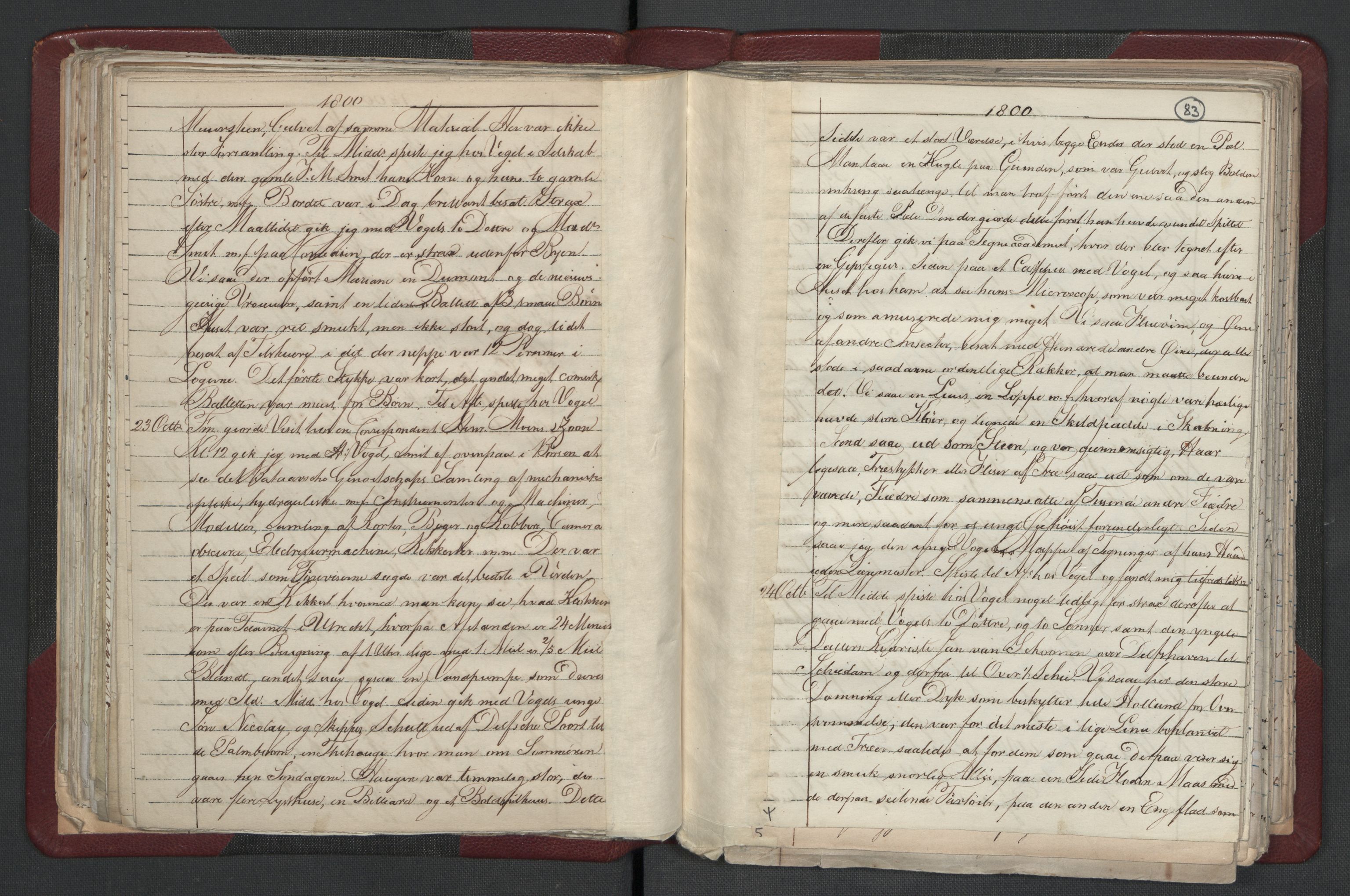 Meltzer, Fredrik, AV/RA-PA-0028/F/L0001: Dagbok for årene 1796-1808, 1811, 1817, 1796-1817, p. 82b-83a