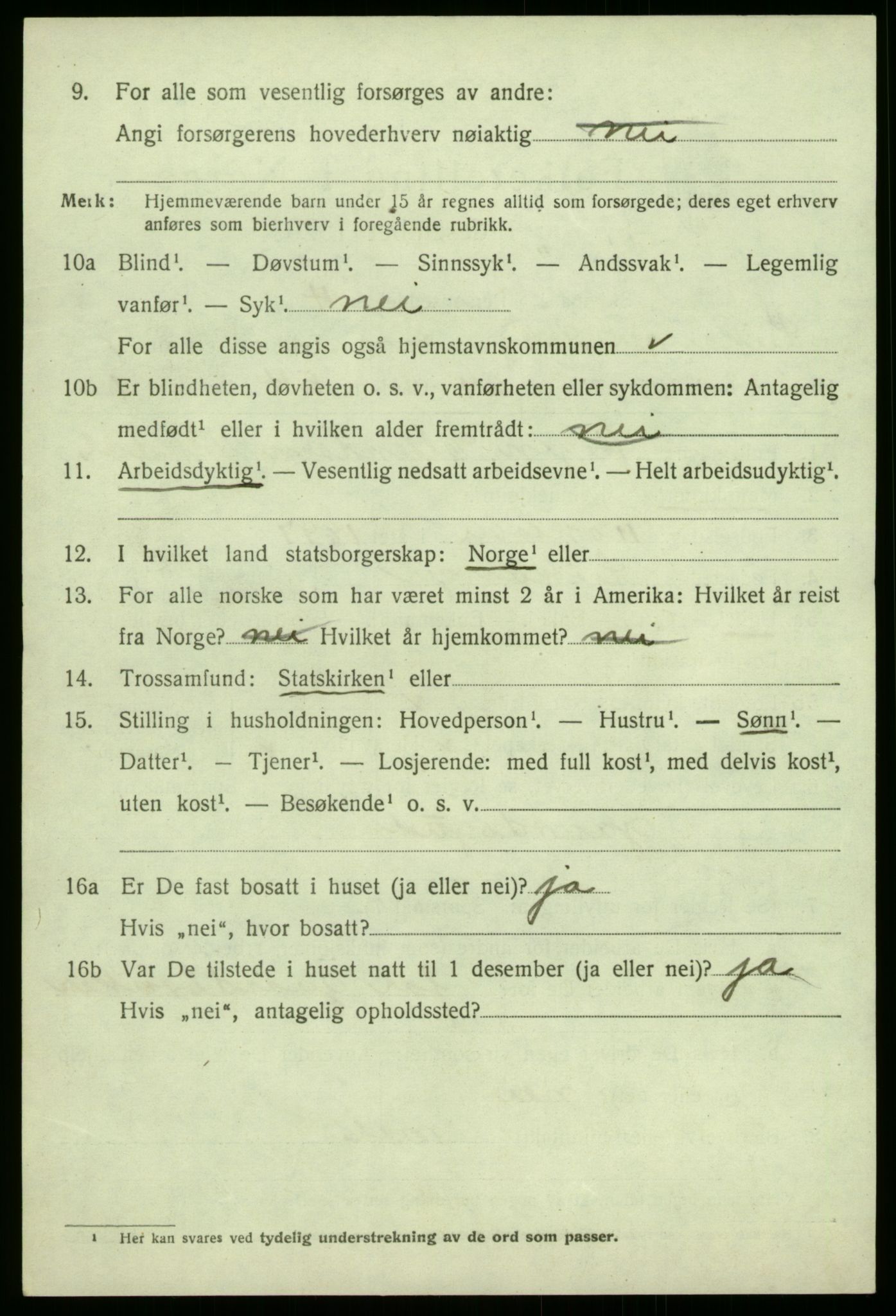 SAB, 1920 census for Leikanger, 1920, p. 4881