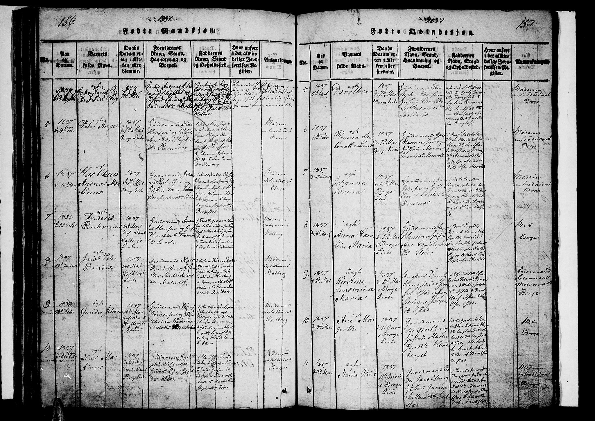 Ministerialprotokoller, klokkerbøker og fødselsregistre - Nordland, AV/SAT-A-1459/880/L1130: Parish register (official) no. 880A04, 1821-1843, p. 156-157