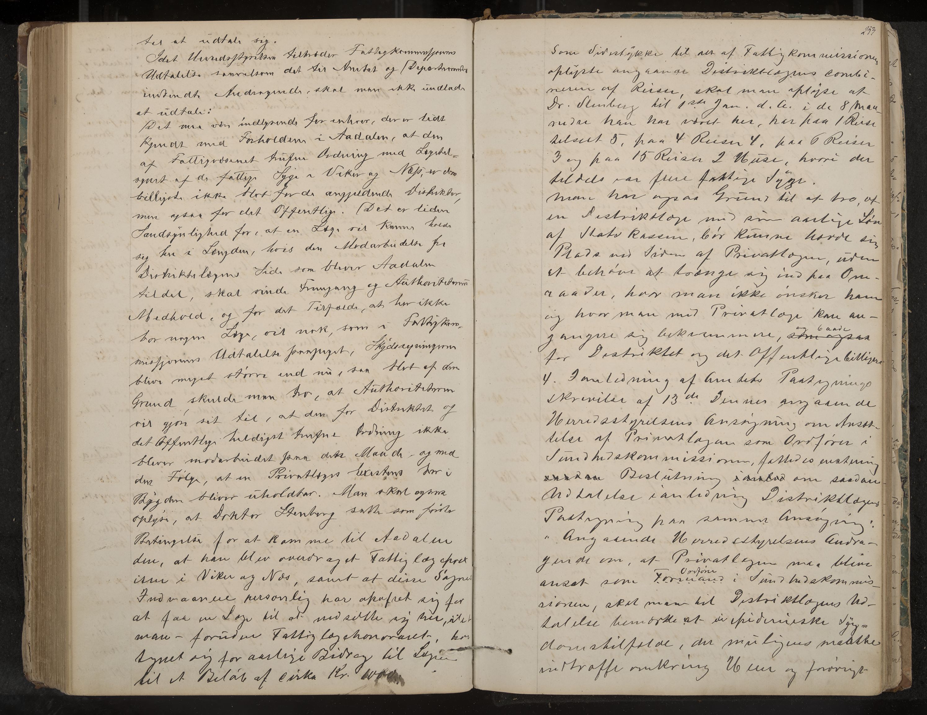 Ådal formannskap og sentraladministrasjon, IKAK/0614021/A/Aa/L0001: Møtebok, 1858-1891, p. 253