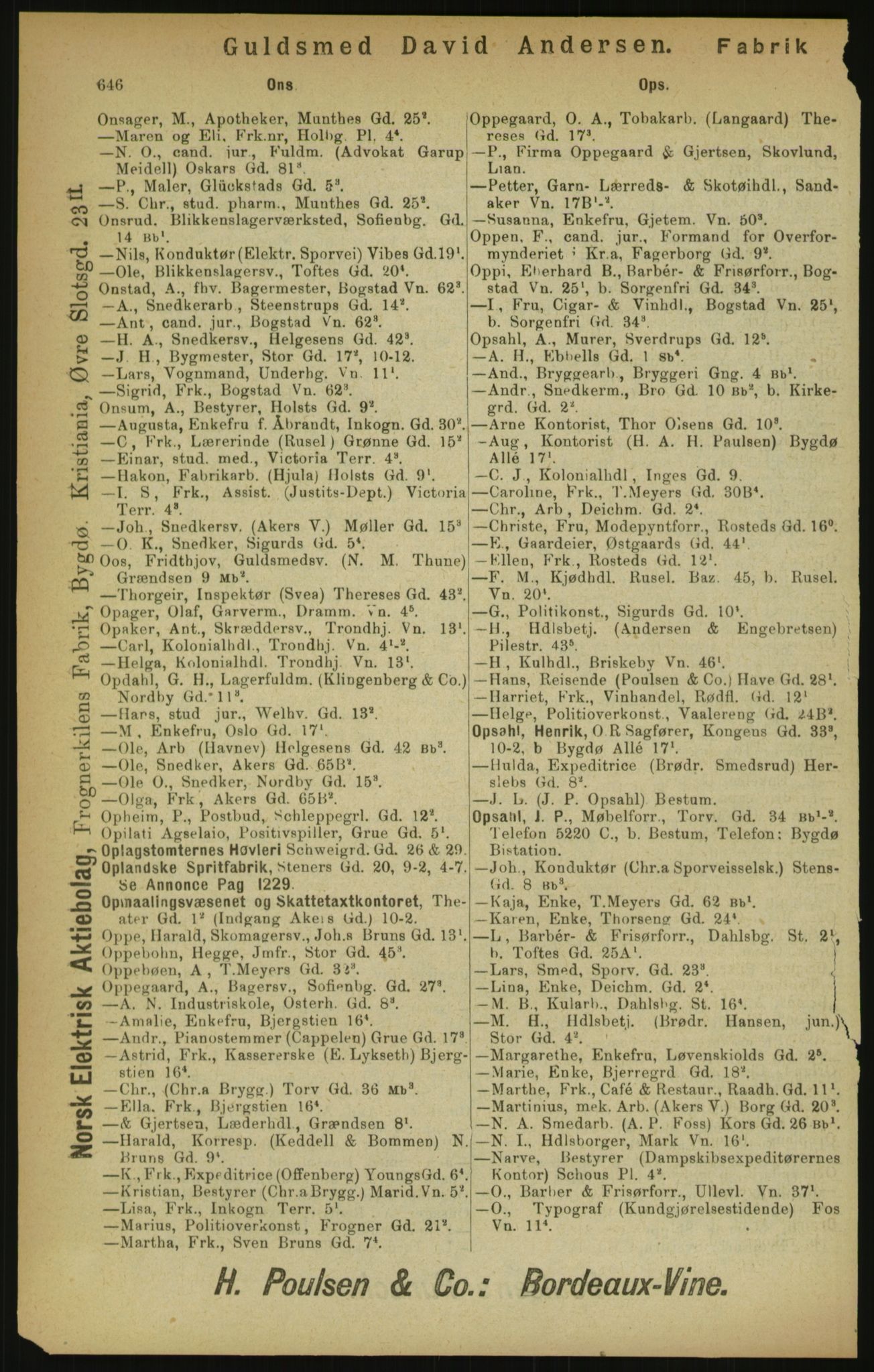 Kristiania/Oslo adressebok, PUBL/-, 1900, p. 646