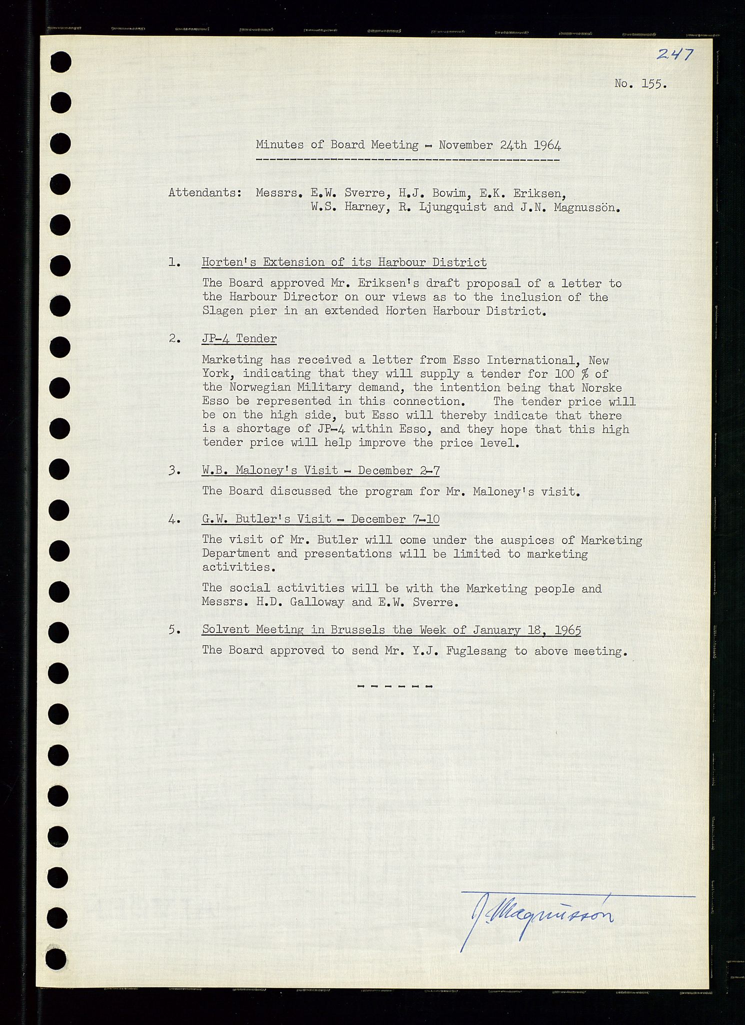 Pa 0982 - Esso Norge A/S, AV/SAST-A-100448/A/Aa/L0001/0004: Den administrerende direksjon Board minutes (styrereferater) / Den administrerende direksjon Board minutes (styrereferater), 1963-1964, p. 16