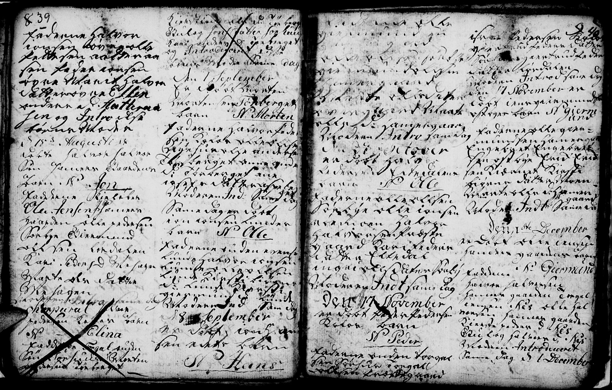 Trysil prestekontor, SAH/PREST-046/H/Ha/Hab/L0001: Parish register (copy) no. 1, 1781-1799, p. 39-40