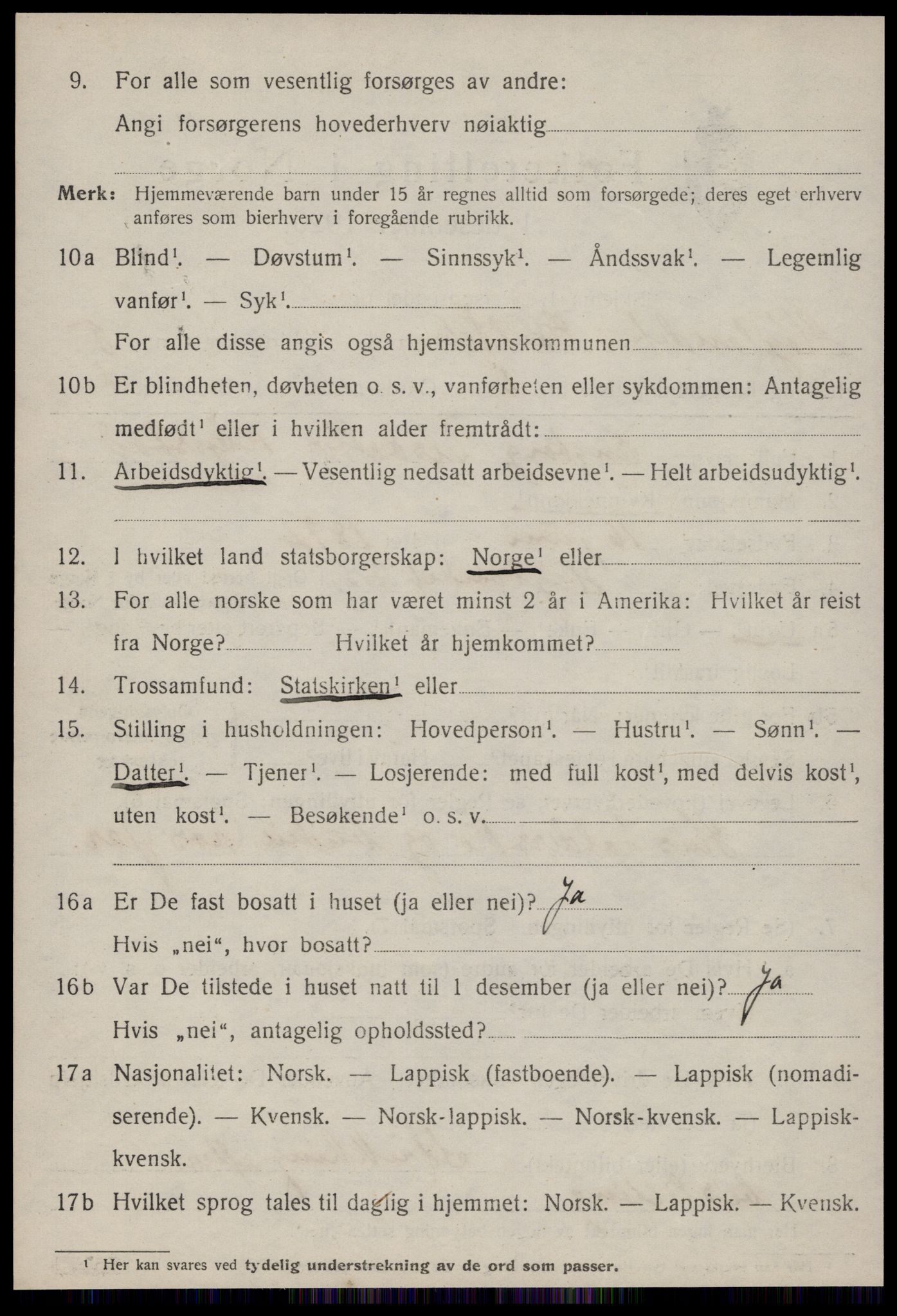 SAT, 1920 census for Hølonda, 1920, p. 2202