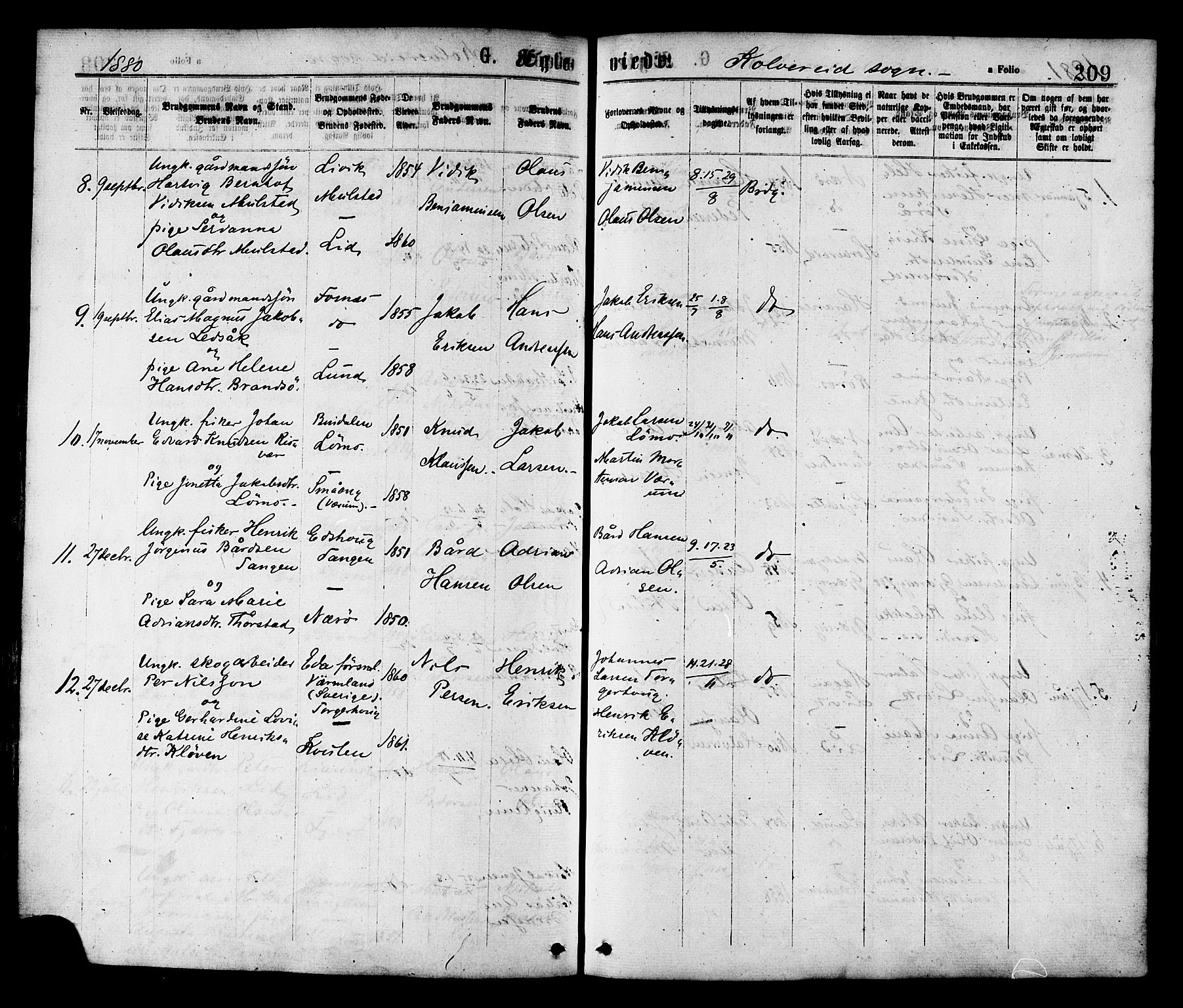 Ministerialprotokoller, klokkerbøker og fødselsregistre - Nord-Trøndelag, SAT/A-1458/780/L0642: Parish register (official) no. 780A07 /1, 1874-1885, p. 209