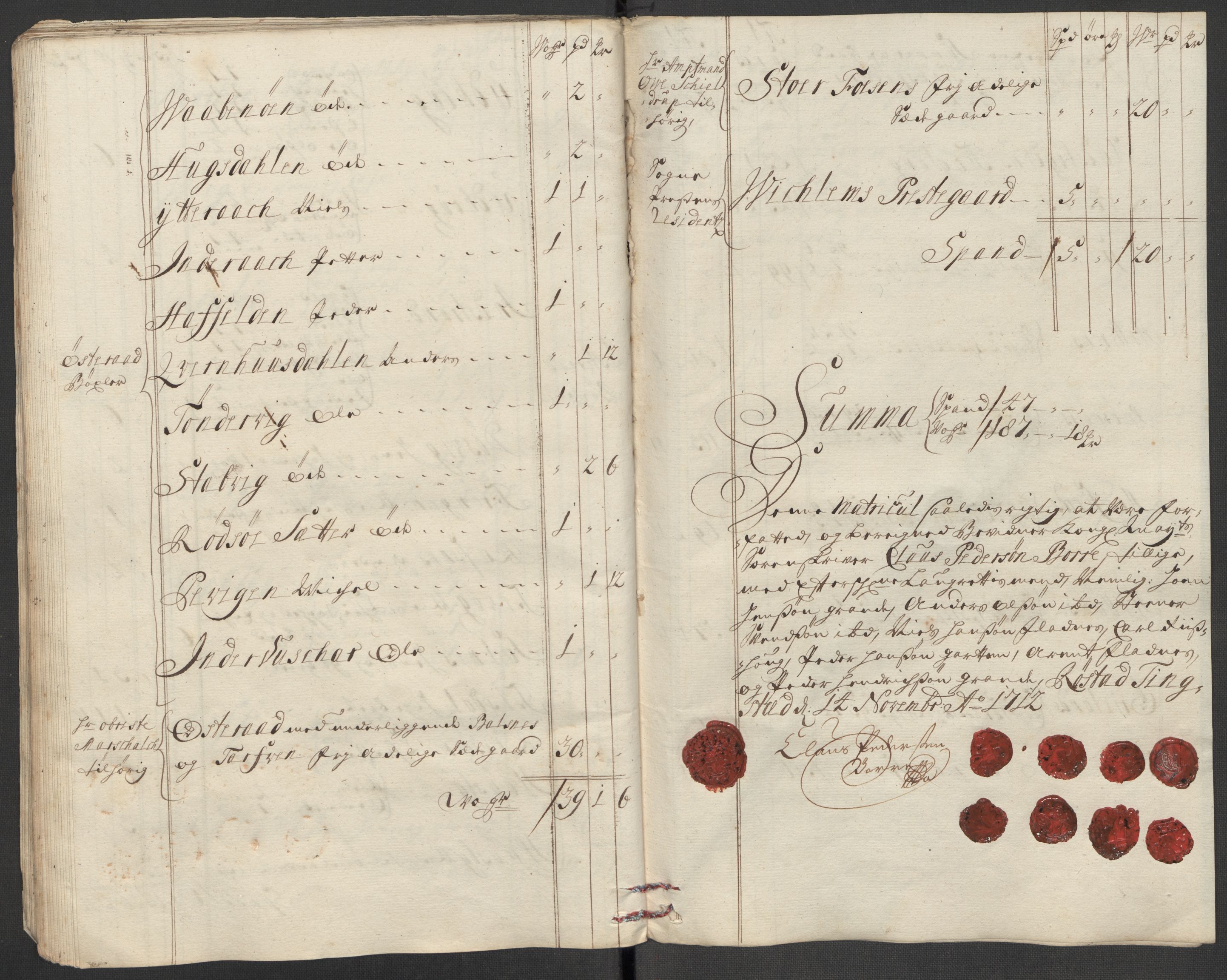 Rentekammeret inntil 1814, Reviderte regnskaper, Fogderegnskap, RA/EA-4092/R57/L3861: Fogderegnskap Fosen, 1712-1713, p. 51