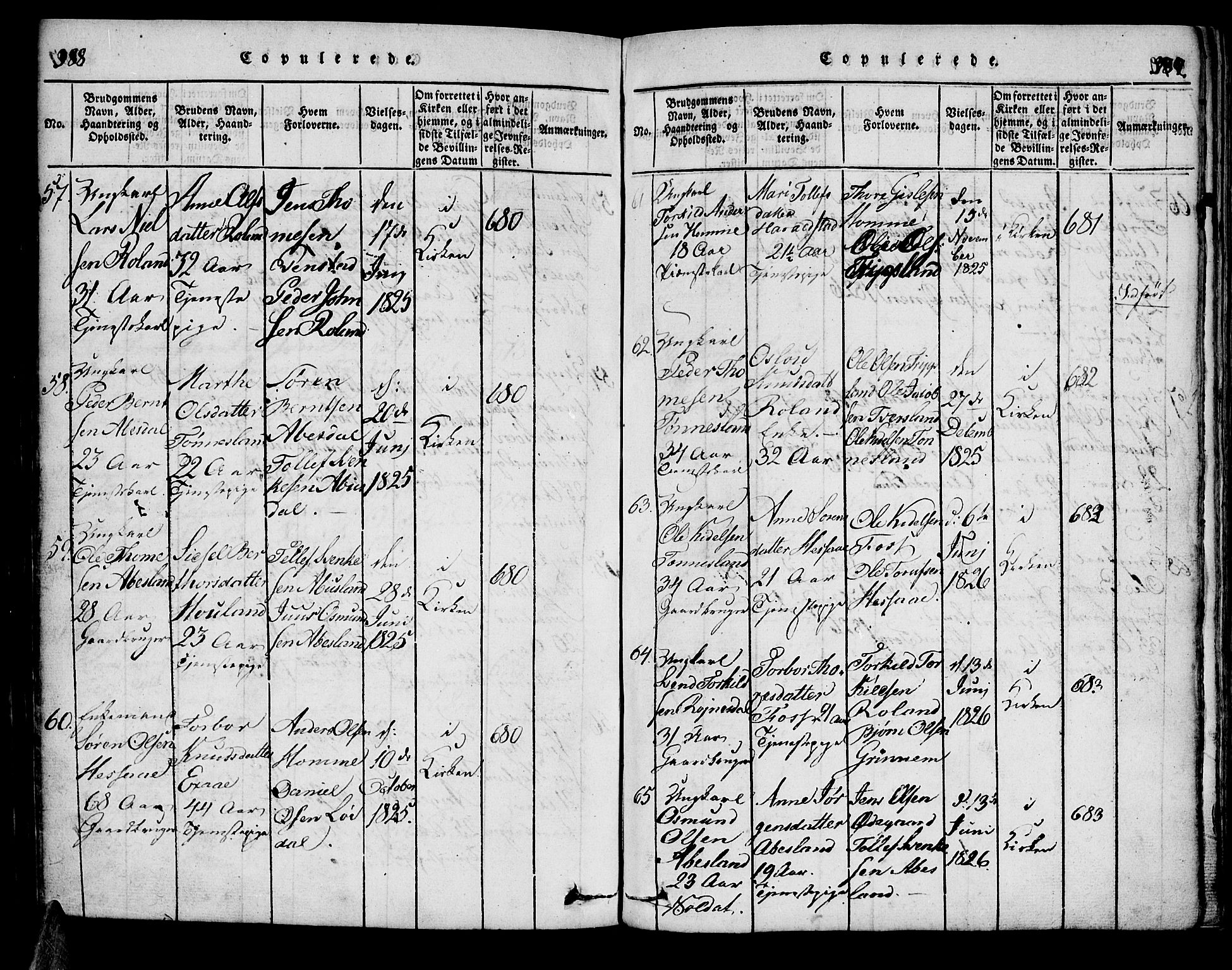 Bjelland sokneprestkontor, SAK/1111-0005/F/Fa/Faa/L0002: Parish register (official) no. A 2, 1816-1866, p. 388-389