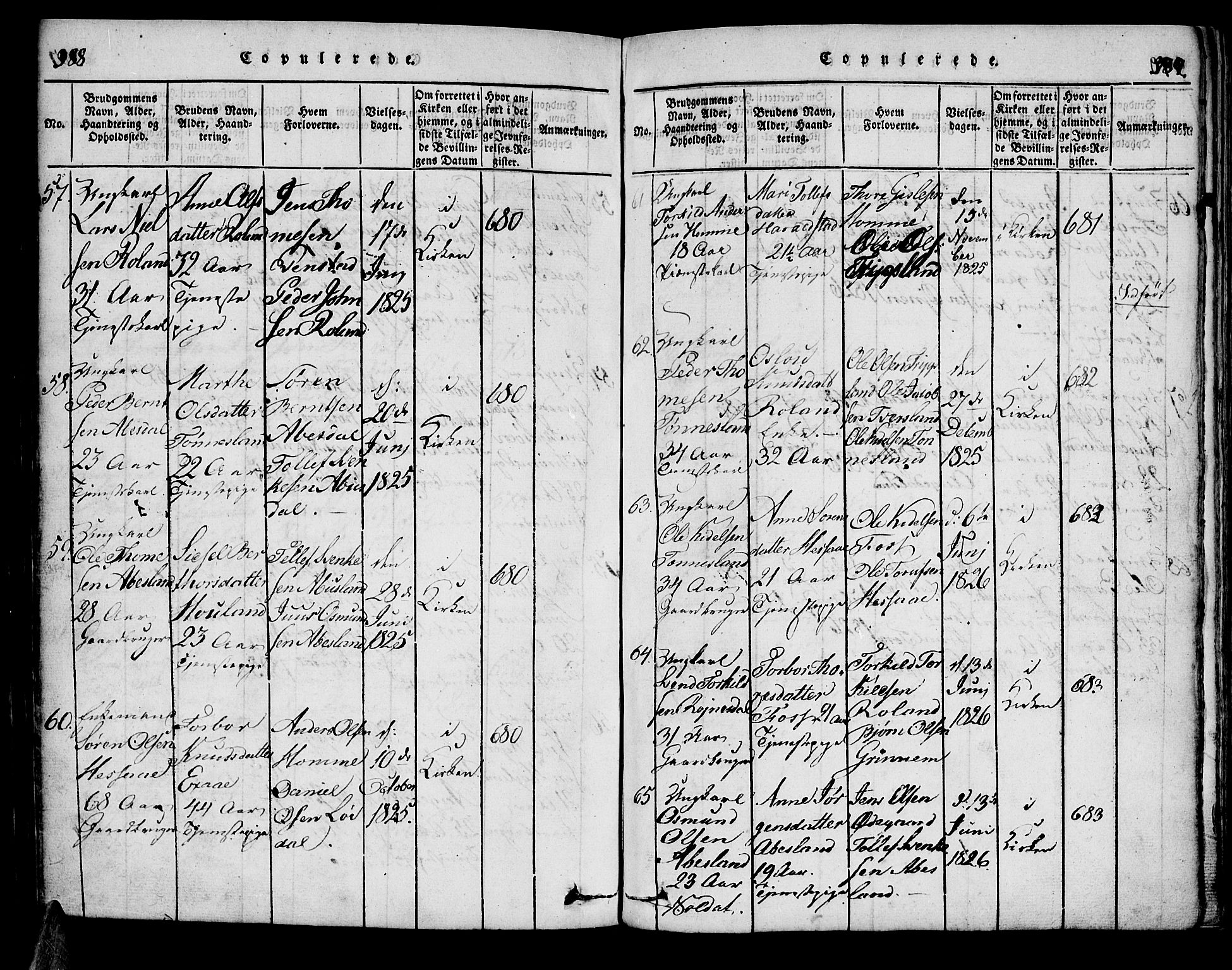 Bjelland sokneprestkontor, AV/SAK-1111-0005/F/Fa/Faa/L0002: Parish register (official) no. A 2, 1816-1866, p. 388-389