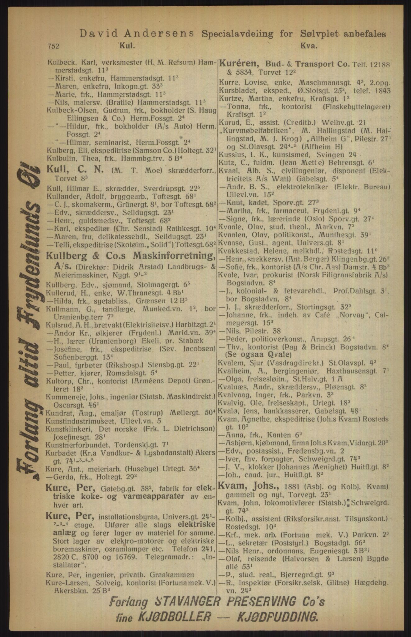 Kristiania/Oslo adressebok, PUBL/-, 1915, p. 752
