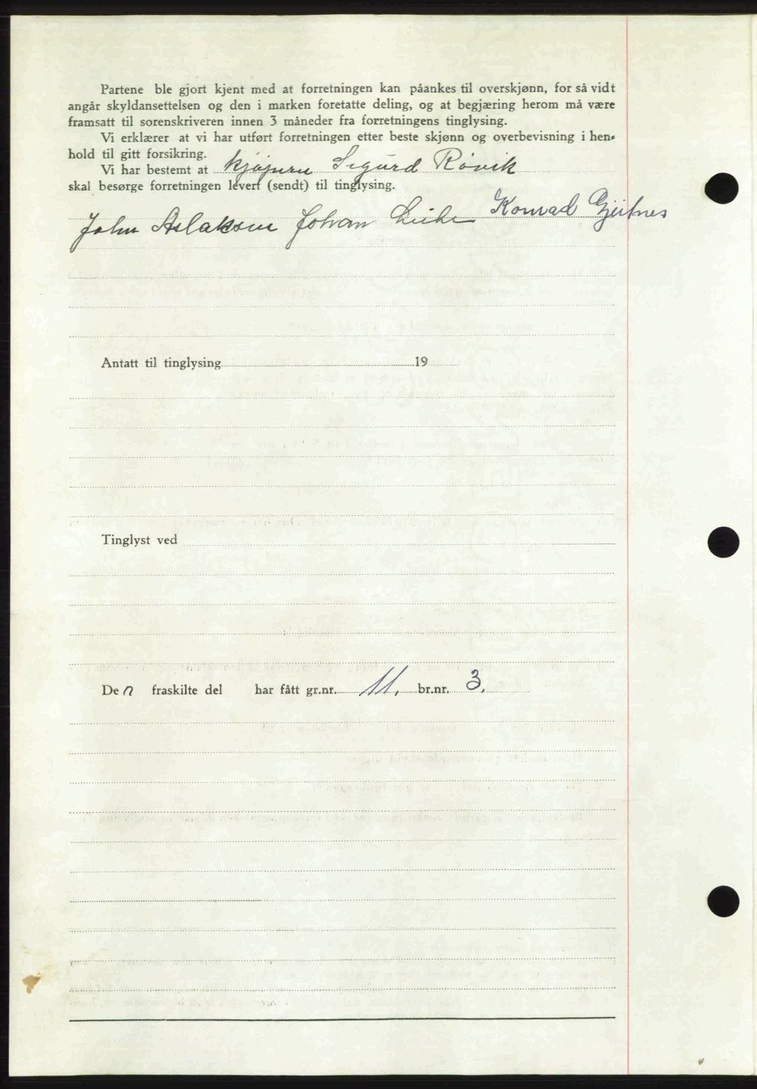 Romsdal sorenskriveri, AV/SAT-A-4149/1/2/2C: Mortgage book no. A28, 1948-1949, Diary no: : 142/1949