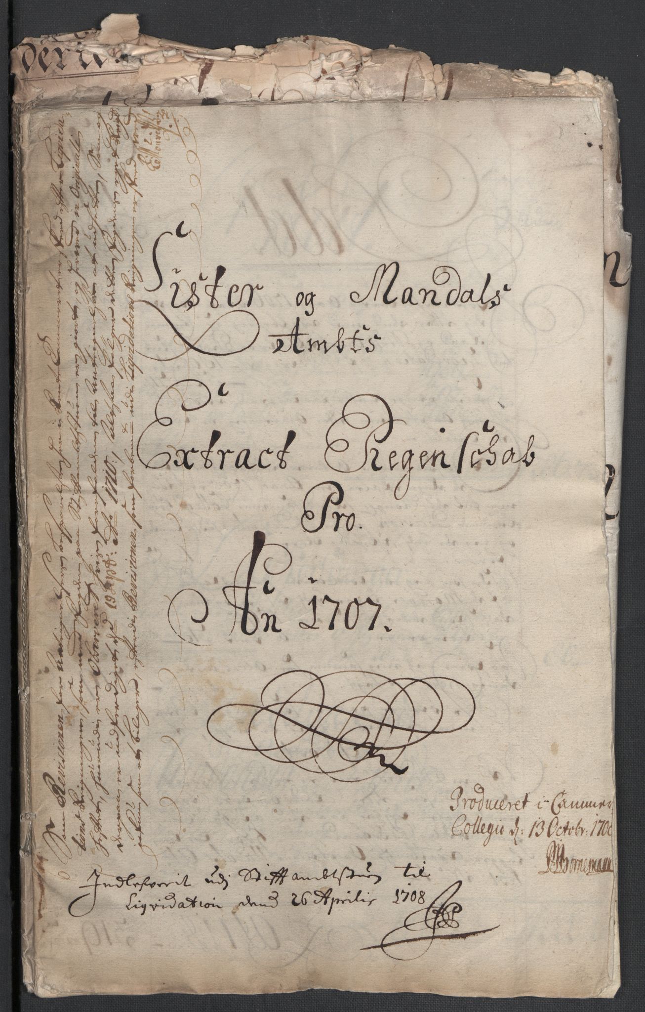 Rentekammeret inntil 1814, Reviderte regnskaper, Fogderegnskap, RA/EA-4092/R43/L2551: Fogderegnskap Lista og Mandal, 1705-1709, p. 400