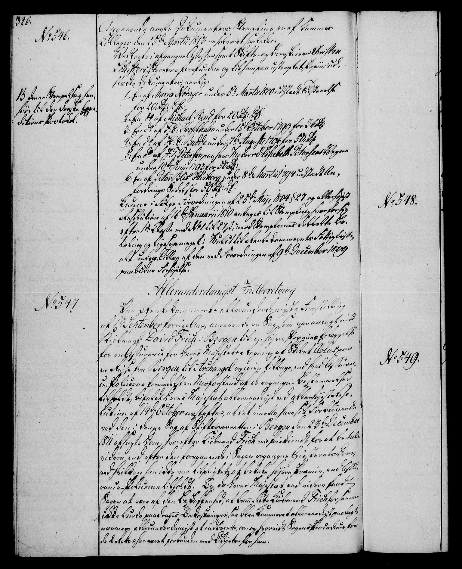 Rentekammeret, Kammerkanselliet, RA/EA-3111/G/Gg/Gga/L0020: Norsk ekspedisjonsprotokoll med register (merket RK 53.20), 1811-1814, p. 326