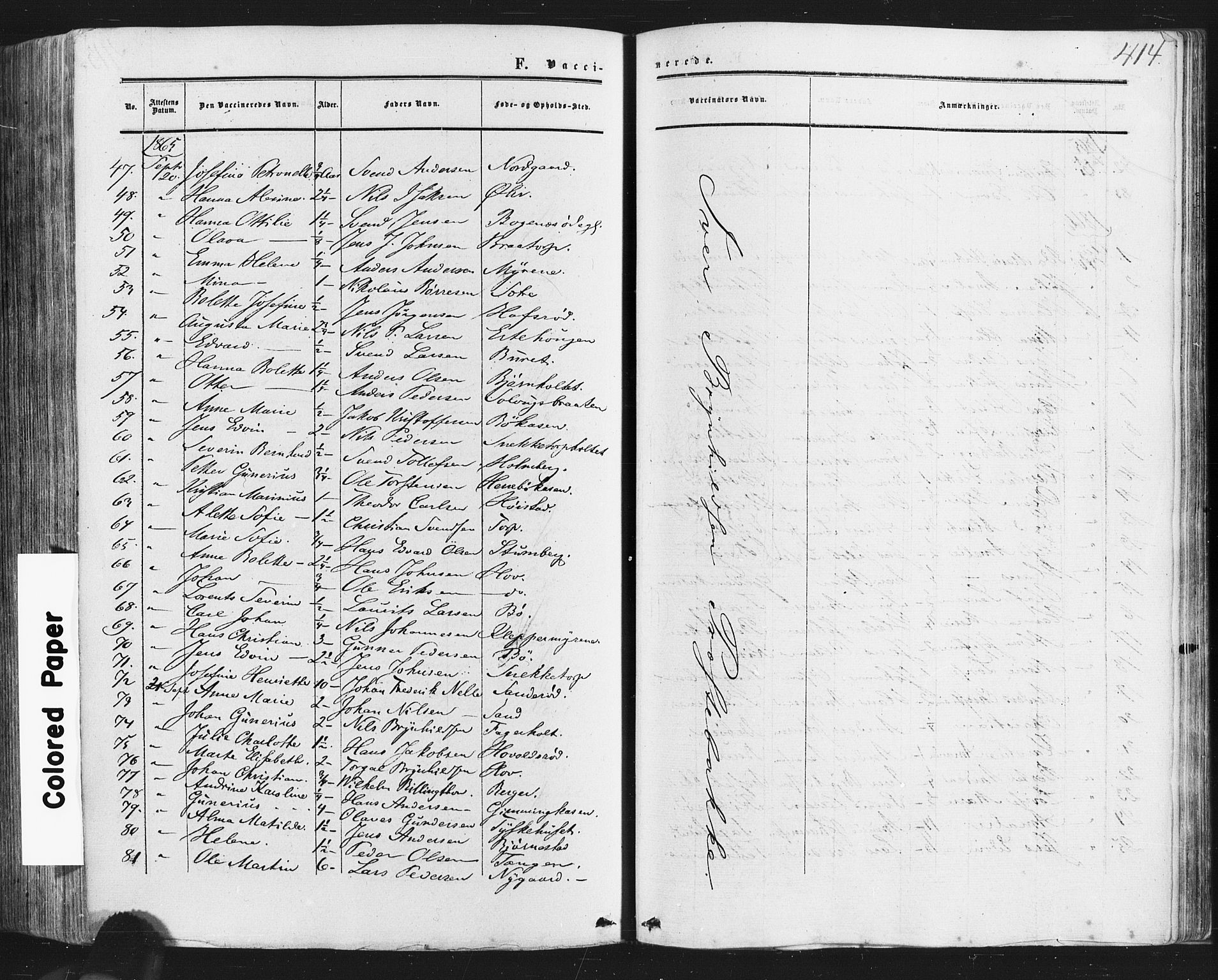 Idd prestekontor Kirkebøker, AV/SAO-A-10911/F/Fc/L0005: Parish register (official) no. III 5, 1861-1877, p. 414