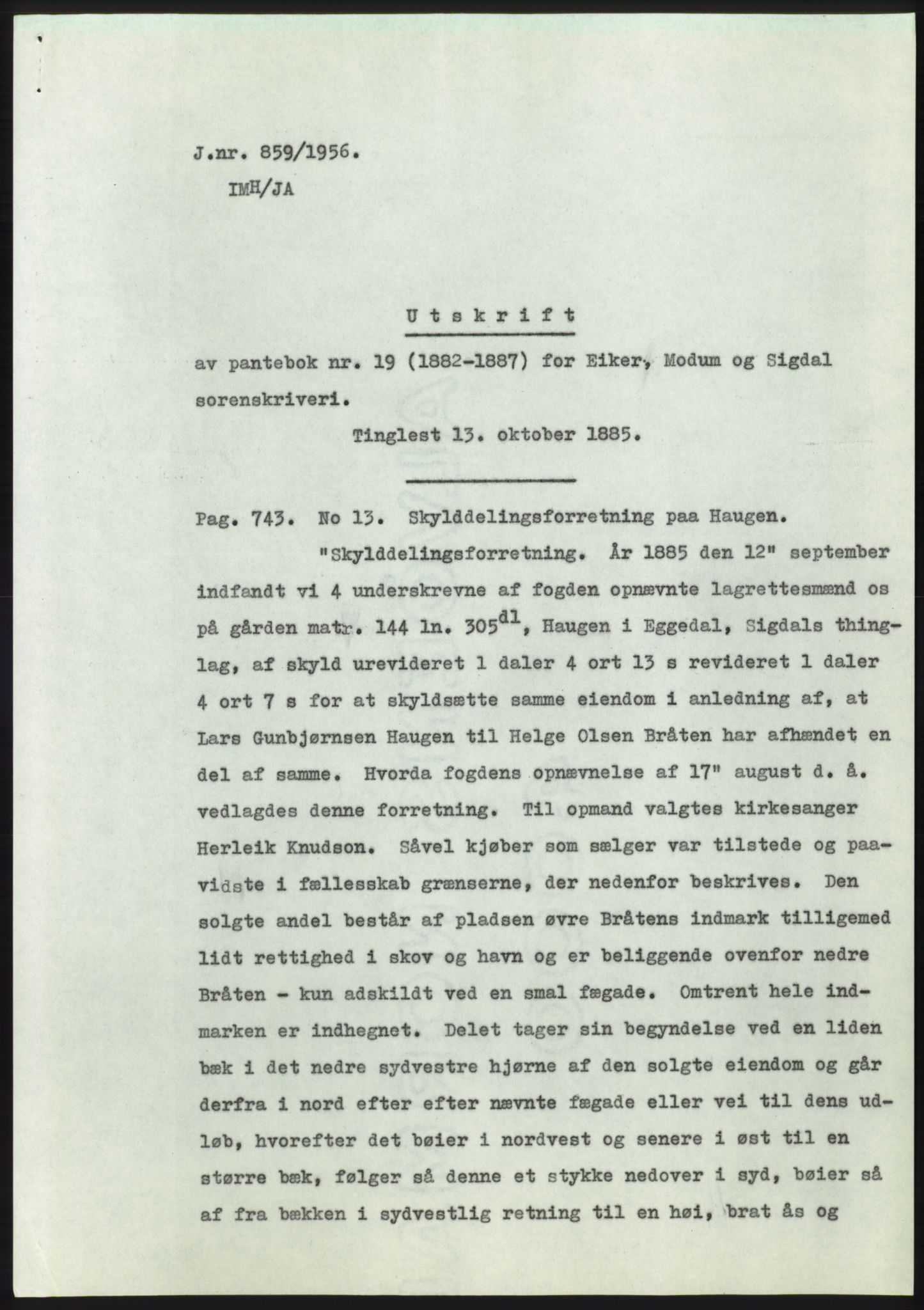 Statsarkivet i Kongsberg, SAKO/A-0001, 1956, p. 104