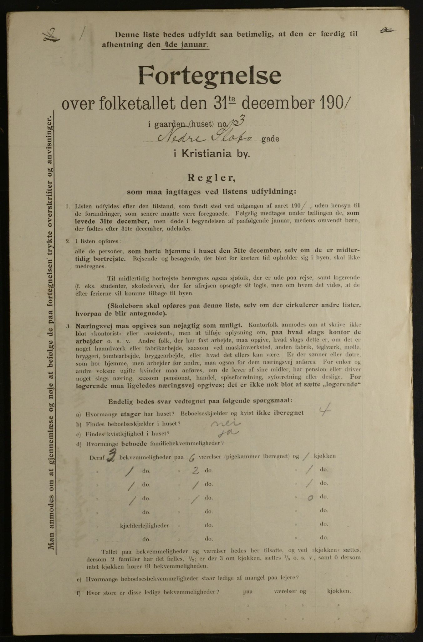 OBA, Municipal Census 1901 for Kristiania, 1901, p. 10651