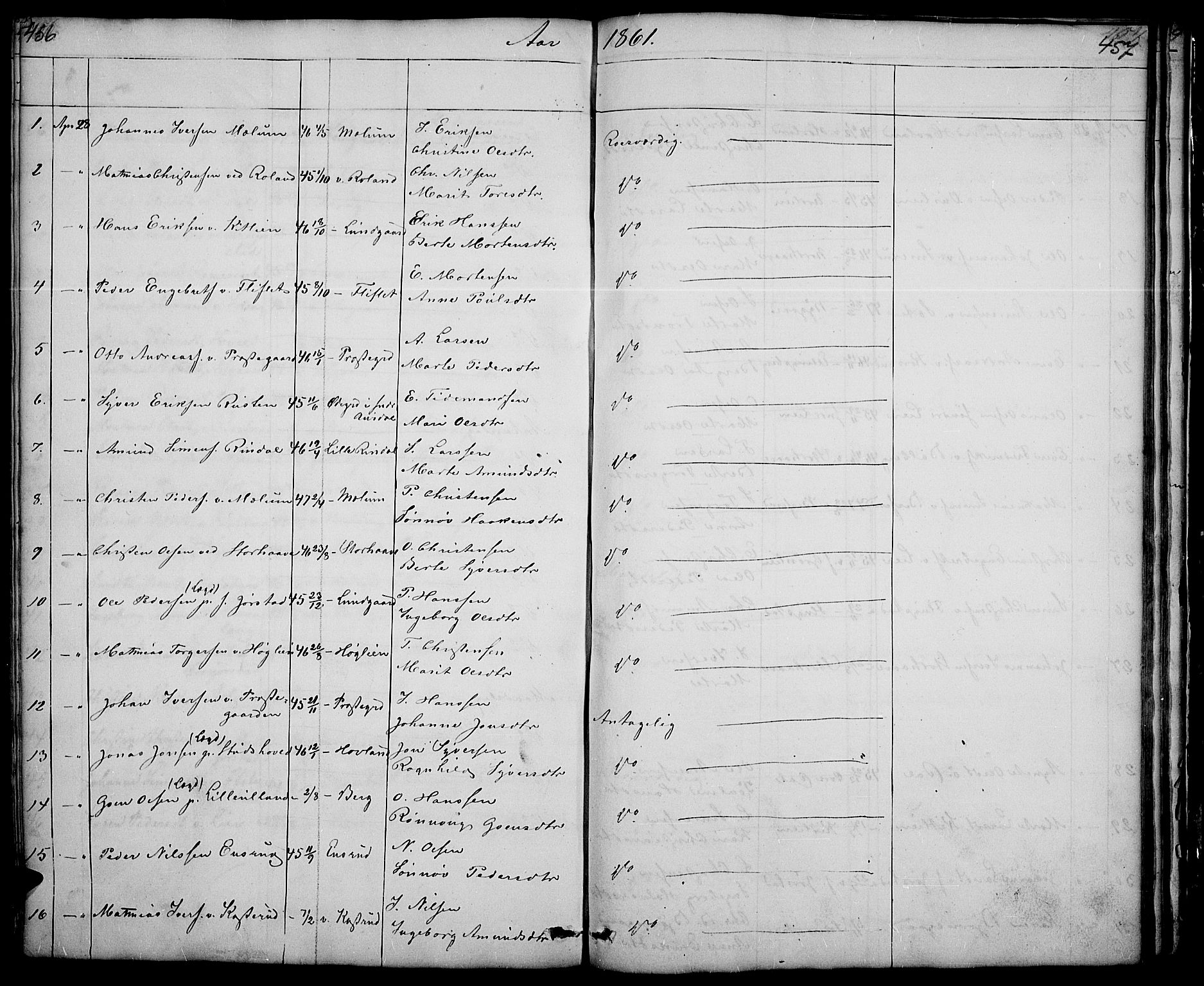 Fåberg prestekontor, SAH/PREST-086/H/Ha/Hab/L0005: Parish register (copy) no. 5, 1837-1864, p. 456-457