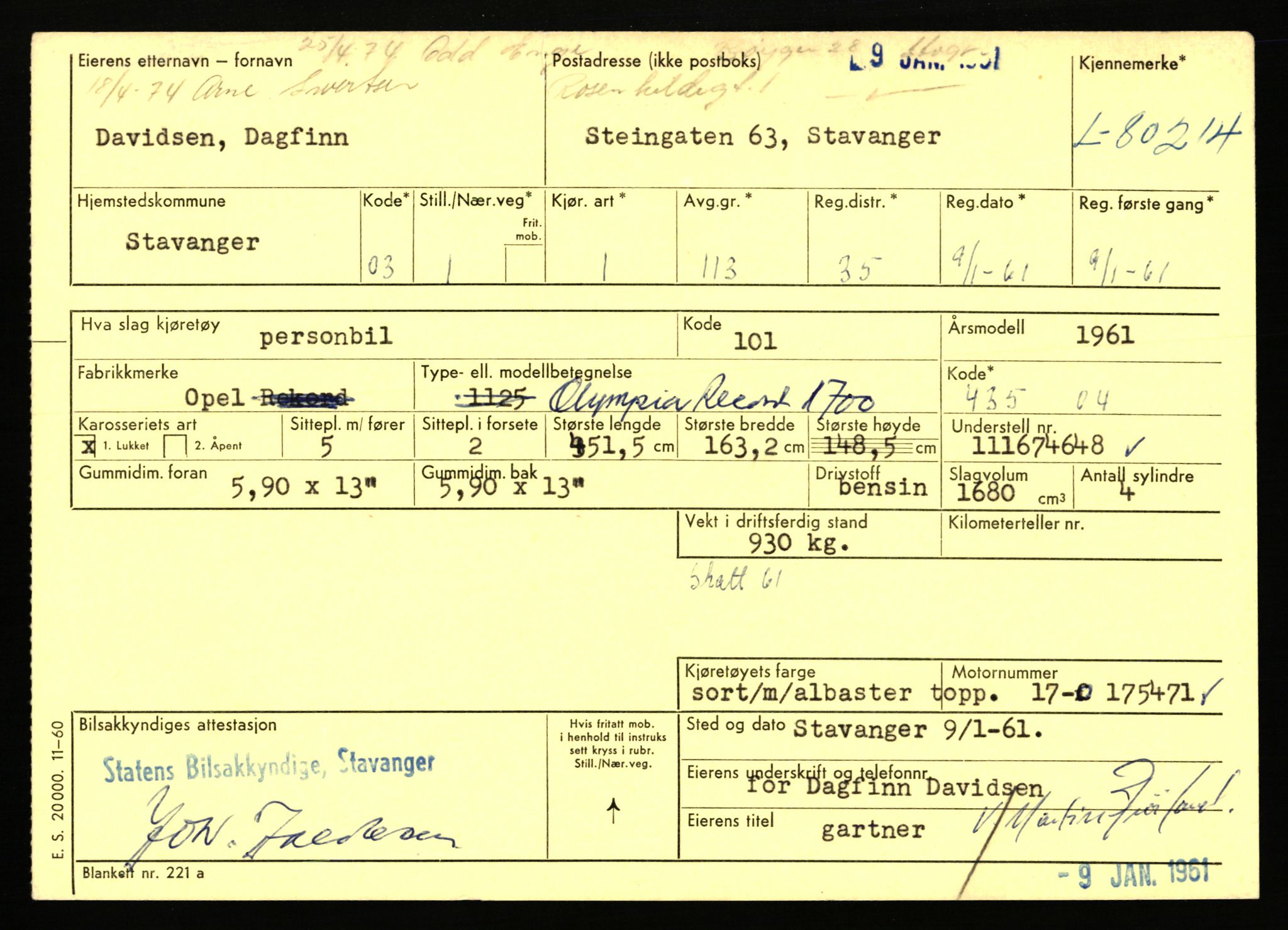 Stavanger trafikkstasjon, AV/SAST-A-101942/0/F/L0070: L-78800 - L-80499, 1930-1971, p. 2038