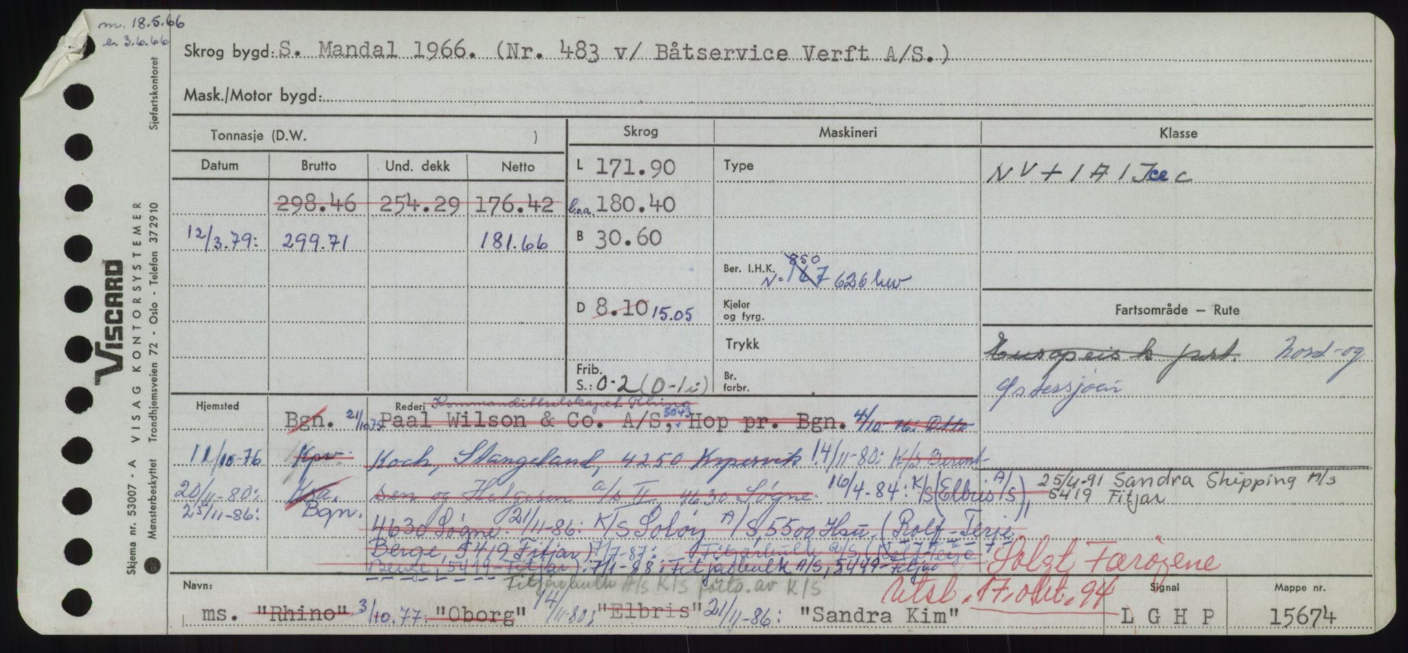 Sjøfartsdirektoratet med forløpere, Skipsmålingen, RA/S-1627/H/Hd/L0032: Fartøy, San-Seve, p. 85