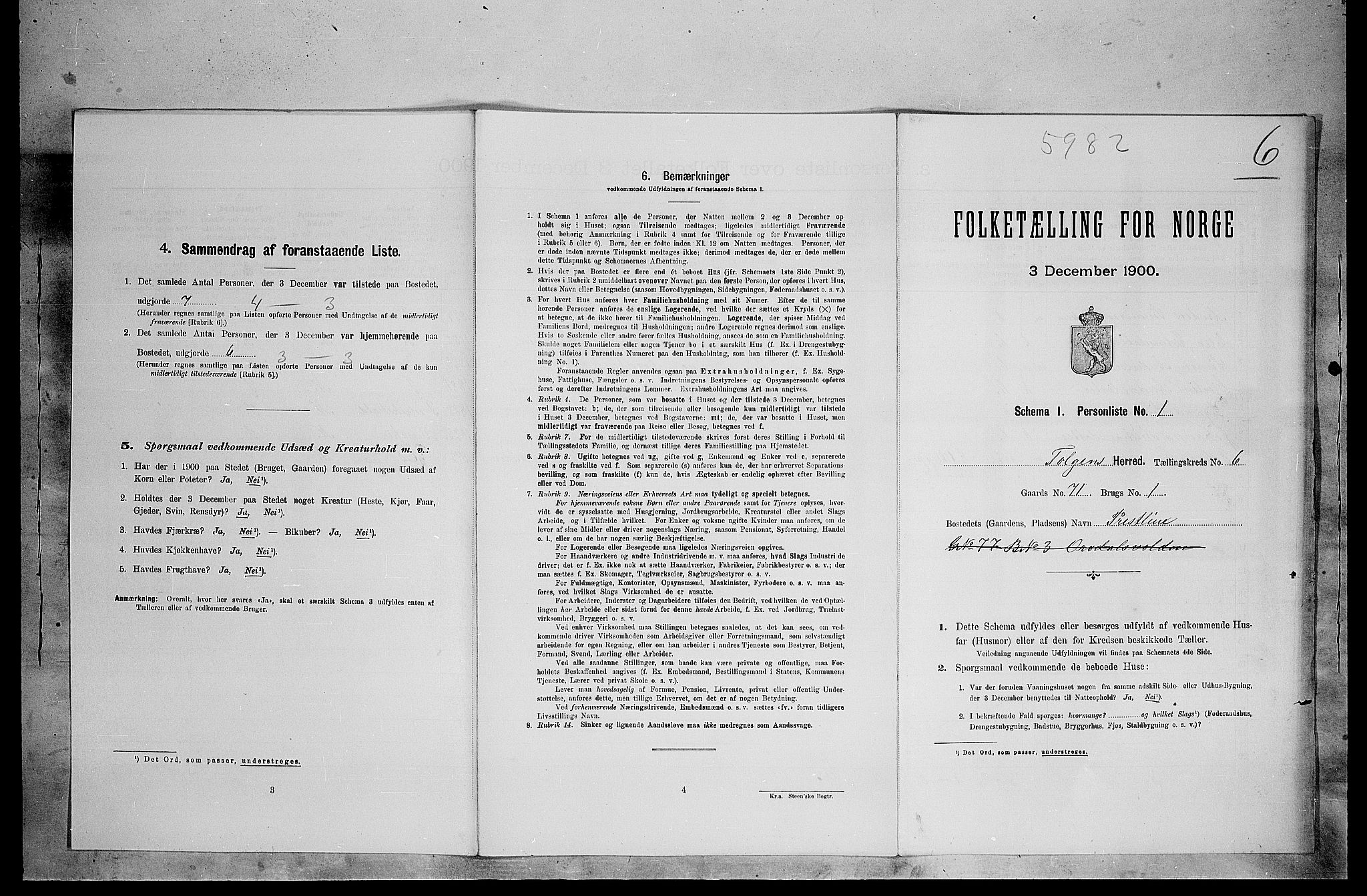 SAH, 1900 census for Tolga, 1900, p. 571