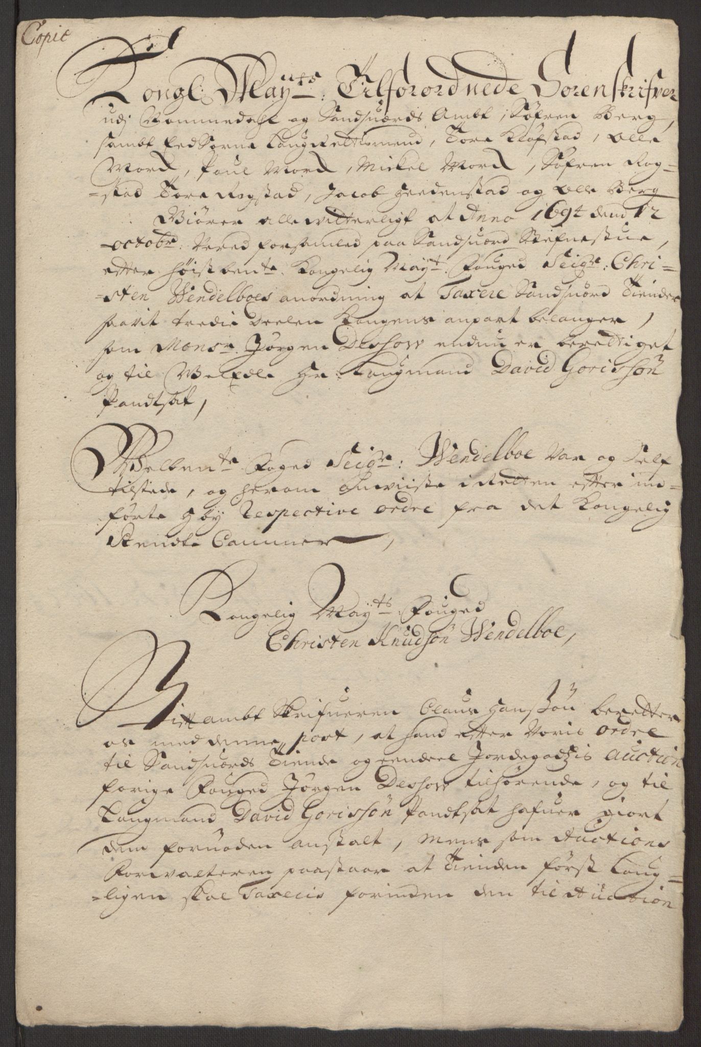 Rentekammeret inntil 1814, Reviderte regnskaper, Fogderegnskap, RA/EA-4092/R24/L1575: Fogderegnskap Numedal og Sandsvær, 1692-1695, p. 258