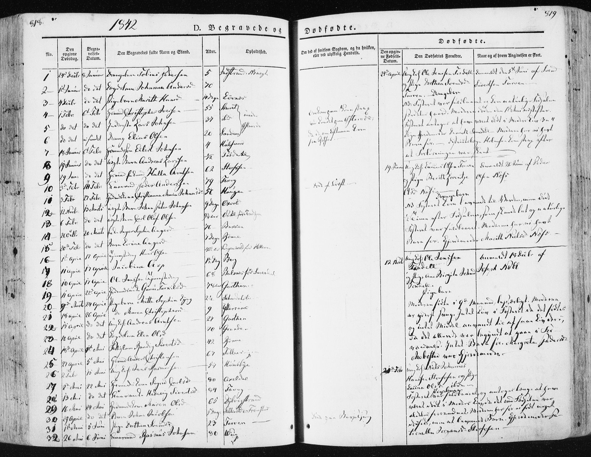 Ministerialprotokoller, klokkerbøker og fødselsregistre - Sør-Trøndelag, SAT/A-1456/659/L0736: Parish register (official) no. 659A06, 1842-1856, p. 818-819