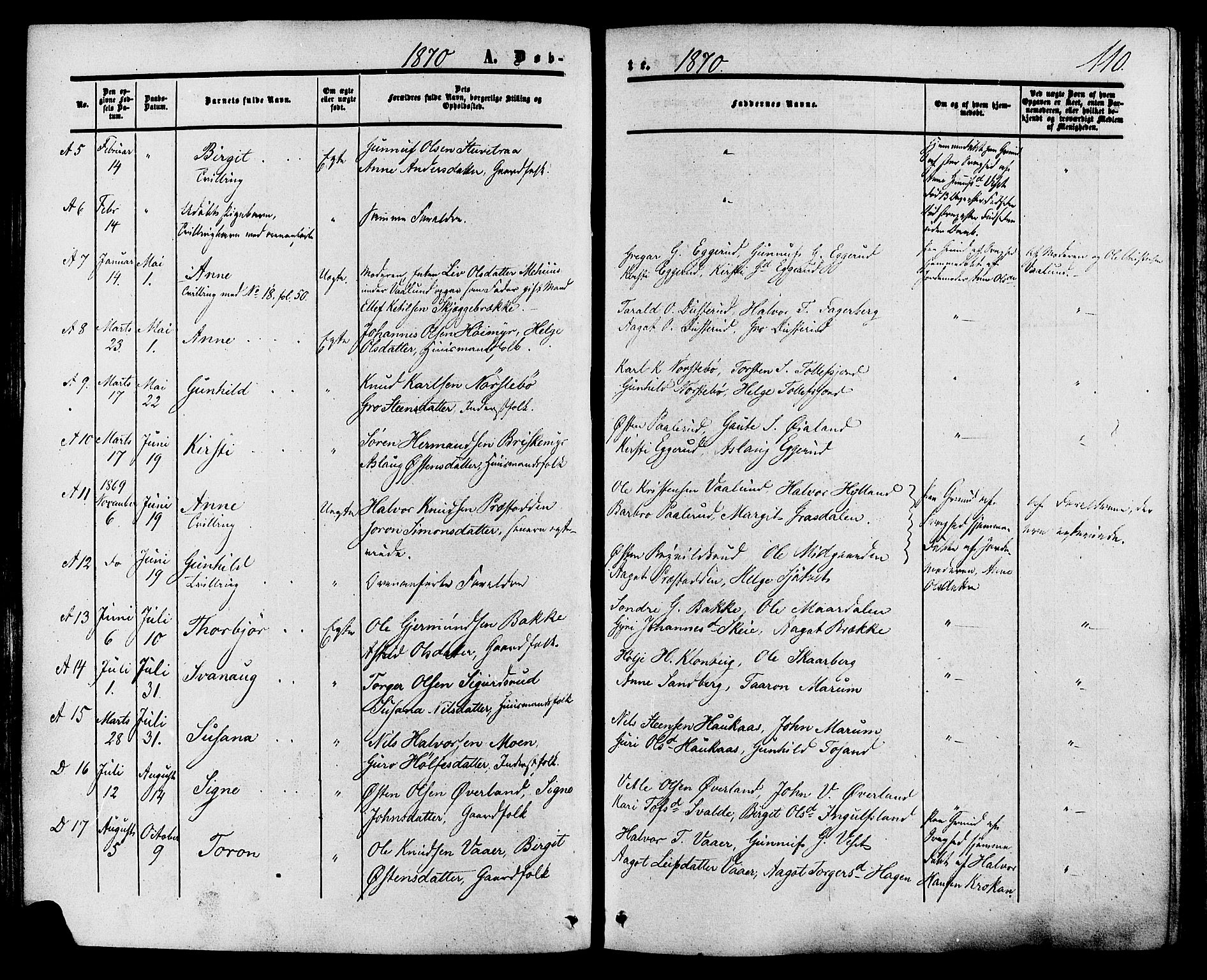 Tinn kirkebøker, SAKO/A-308/F/Fa/L0006: Parish register (official) no. I 6, 1857-1878, p. 110