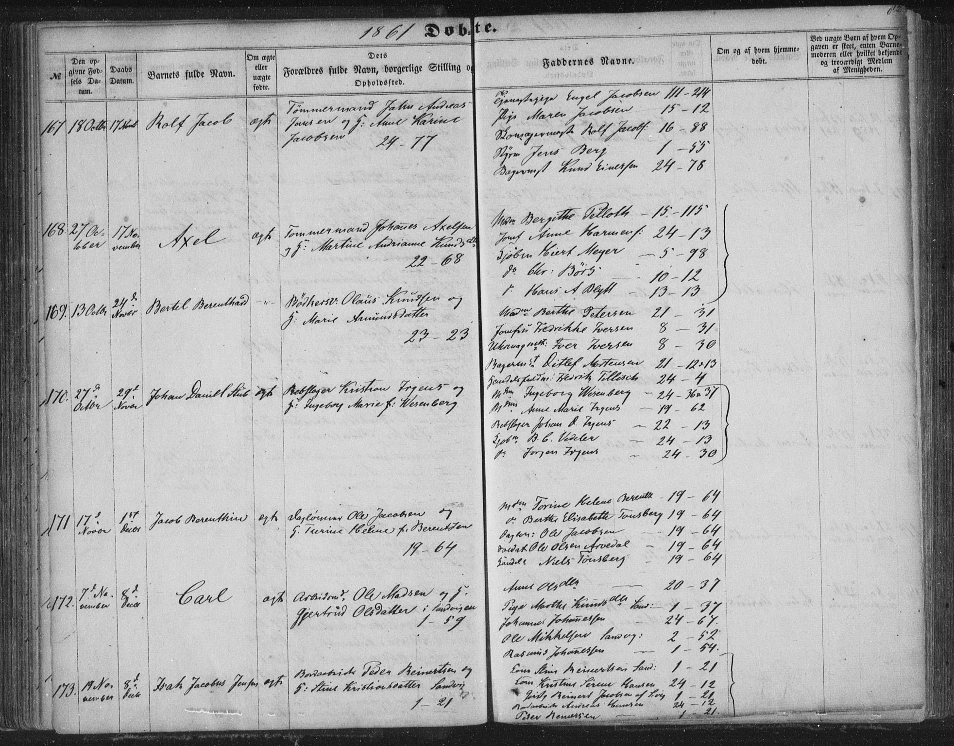 Korskirken sokneprestembete, AV/SAB-A-76101/H/Haa/L0018: Parish register (official) no. B 4, 1857-1866, p. 82