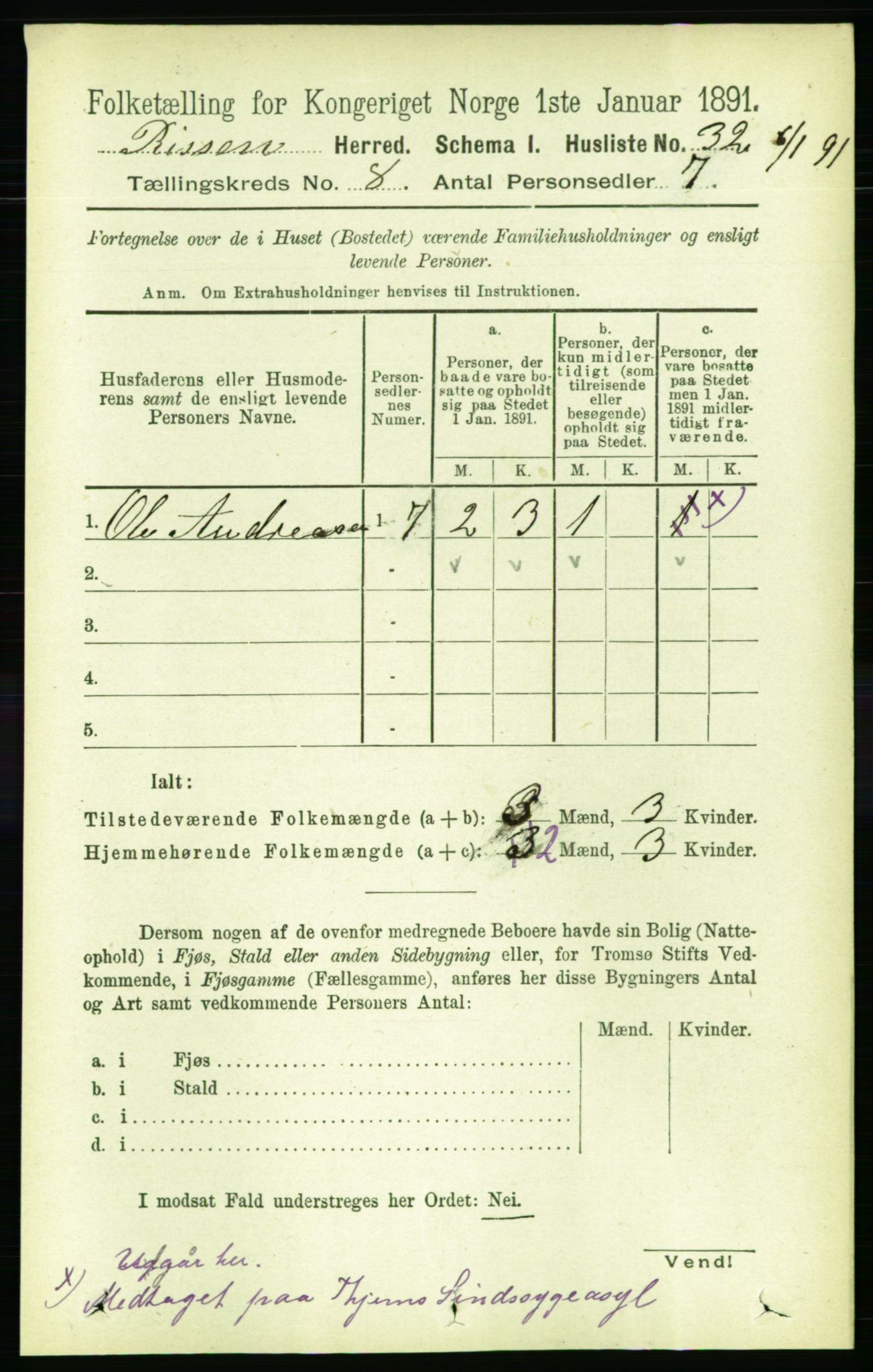 RA, 1891 census for 1624 Rissa, 1891, p. 4593