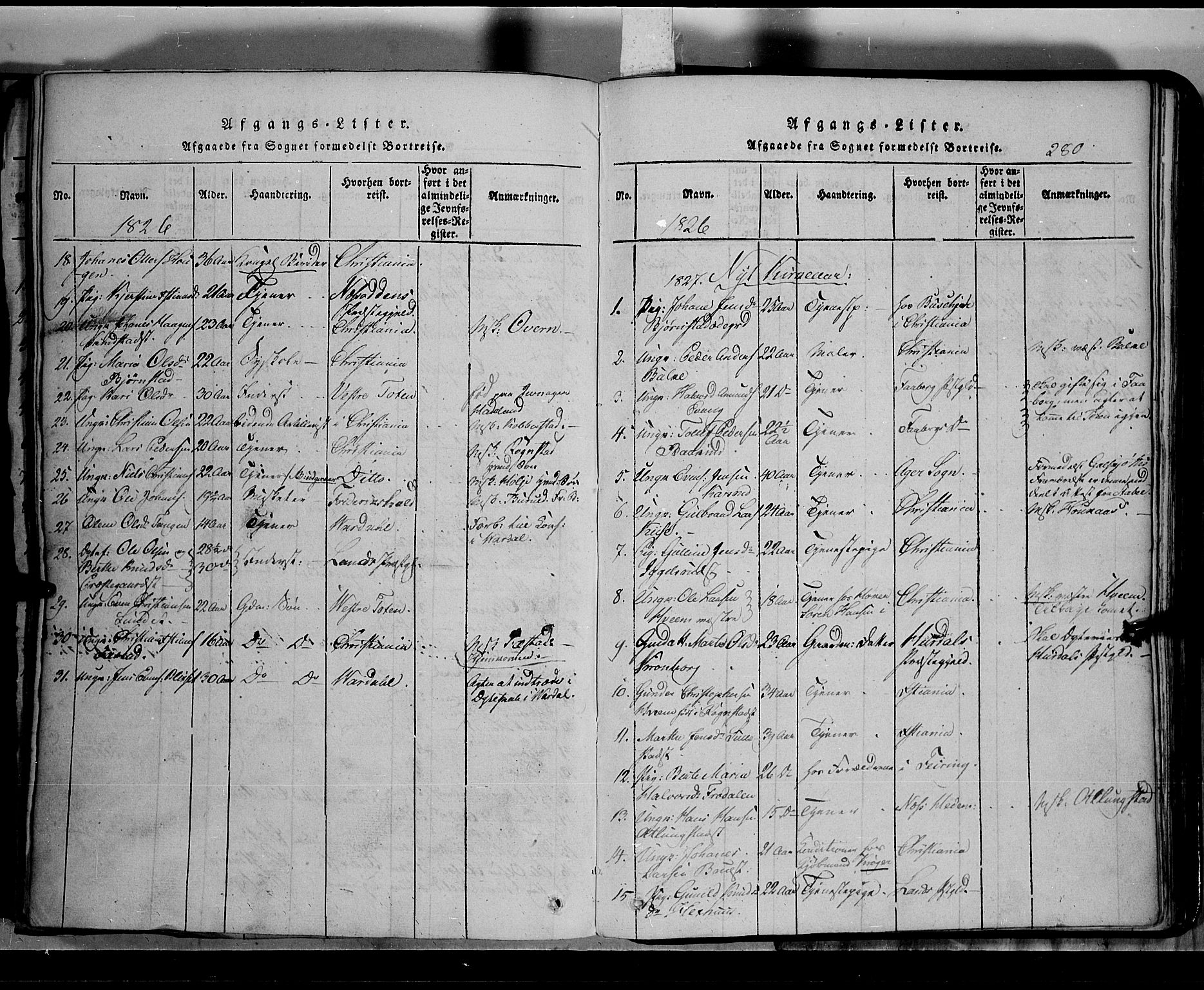 Toten prestekontor, SAH/PREST-102/H/Ha/Hab/L0002: Parish register (copy) no. 2, 1820-1827, p. 280