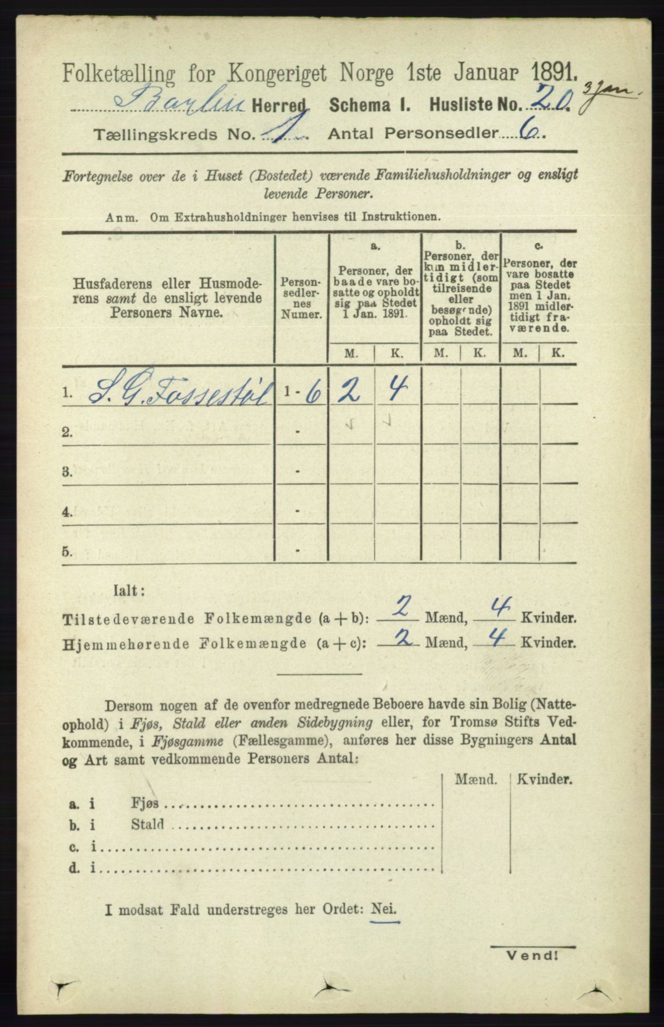 RA, 1891 census for 0990 Barbu, 1891, p. 51