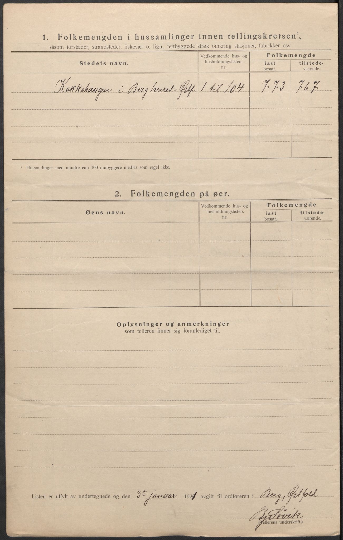 SAO, 1920 census for Berg, 1920, p. 35