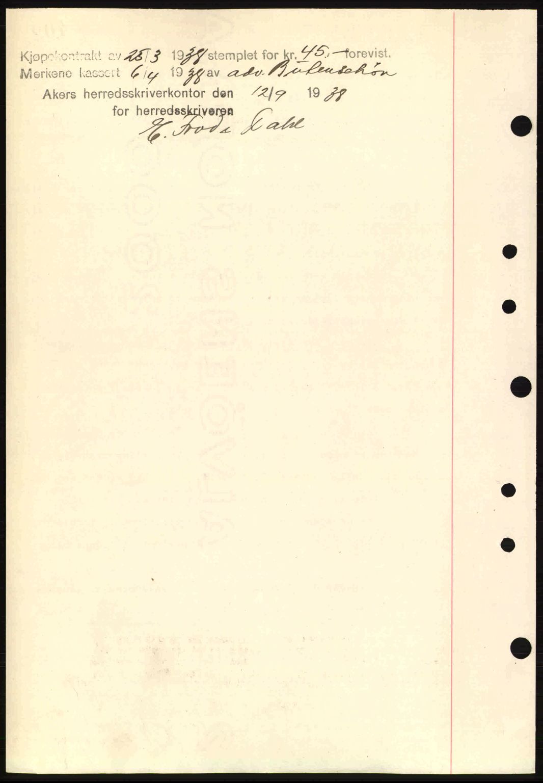 Aker herredsskriveri, SAO/A-10896/G/Gb/Gba/Gbab/L0025: Mortgage book no. A154-155, 1938-1938, Diary no: : 10670/1938