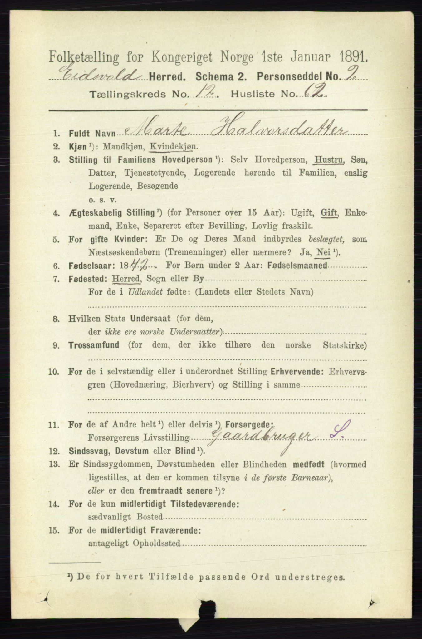 RA, 1891 census for 0237 Eidsvoll, 1891, p. 8837