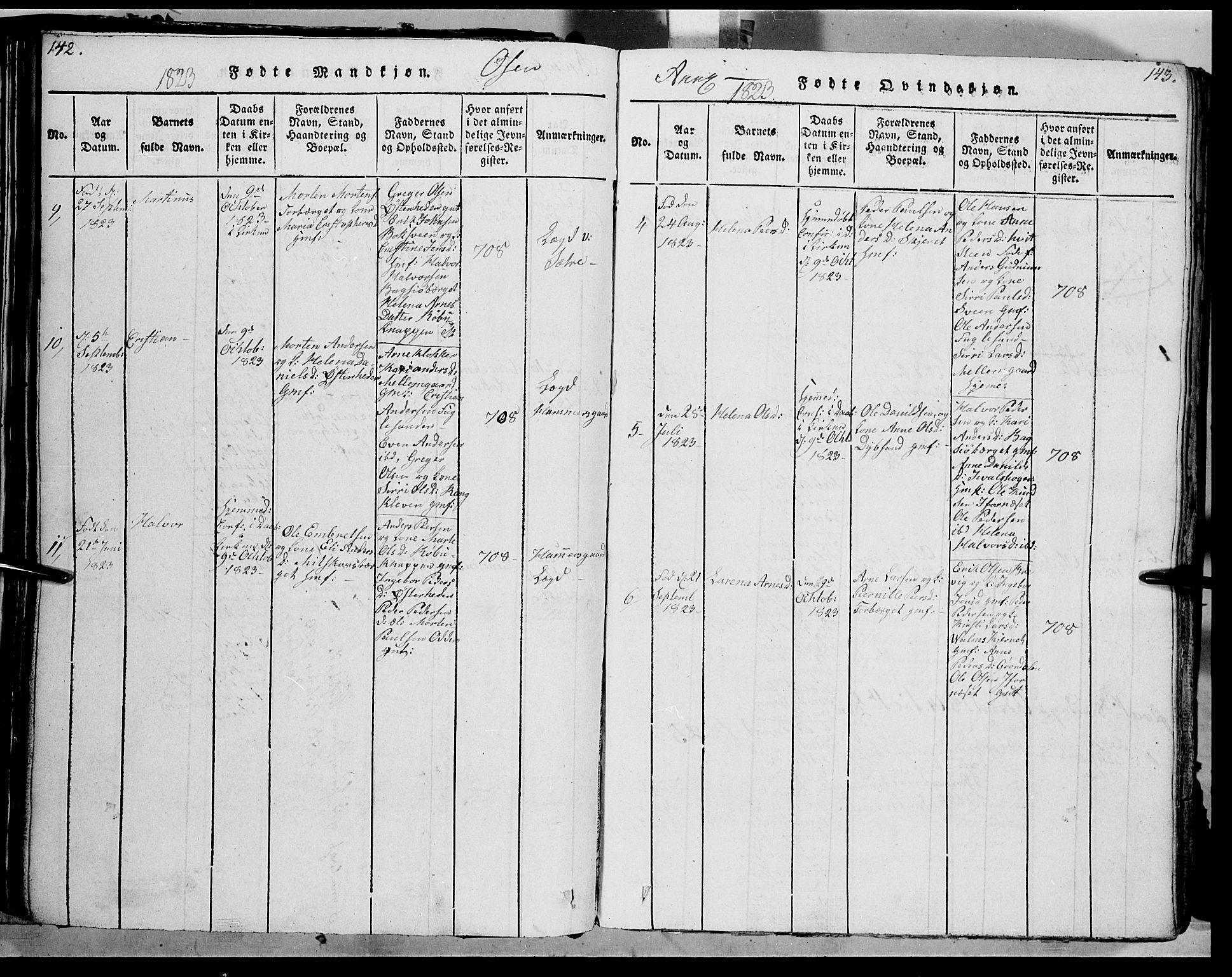 Trysil prestekontor, AV/SAH-PREST-046/H/Ha/Haa/L0003: Parish register (official) no. 3 /2, 1814-1842, p. 142-143