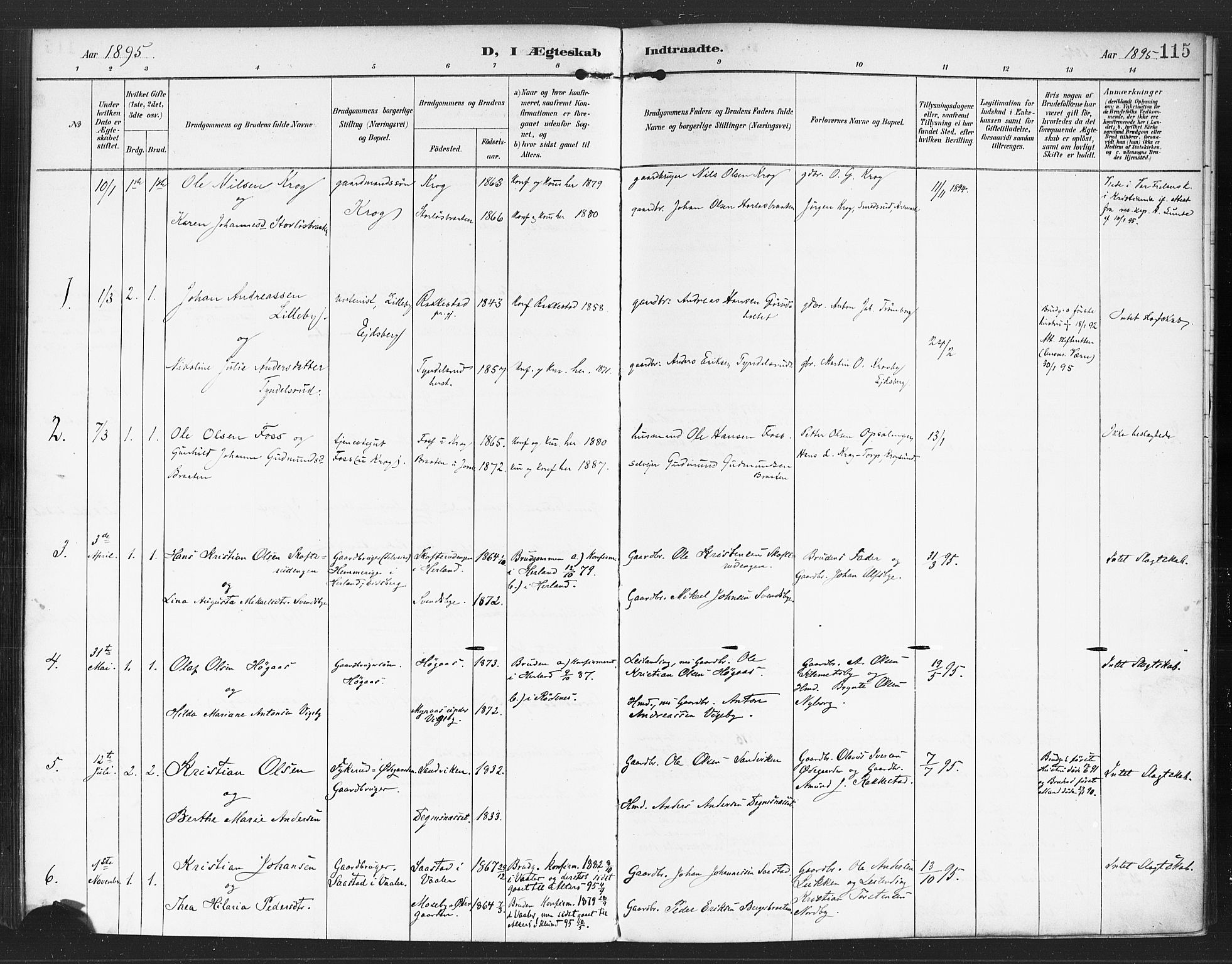 Rødenes prestekontor Kirkebøker, SAO/A-2005/F/Fa/L0010: Parish register (official) no. I 10, 1890-1900, p. 115