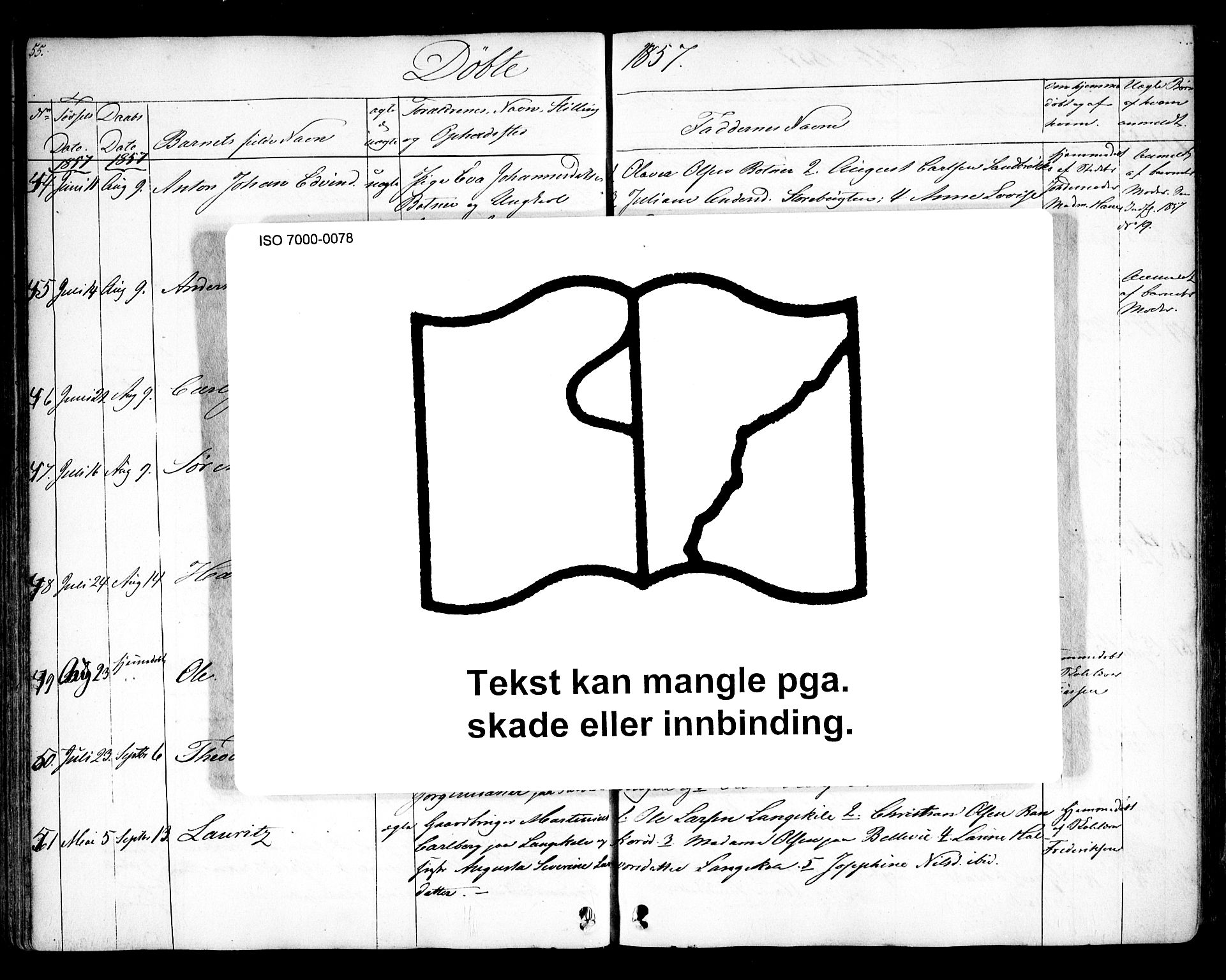 Hvaler prestekontor Kirkebøker, AV/SAO-A-2001/F/Fa/L0006: Parish register (official) no. I 6, 1846-1863, p. 55
