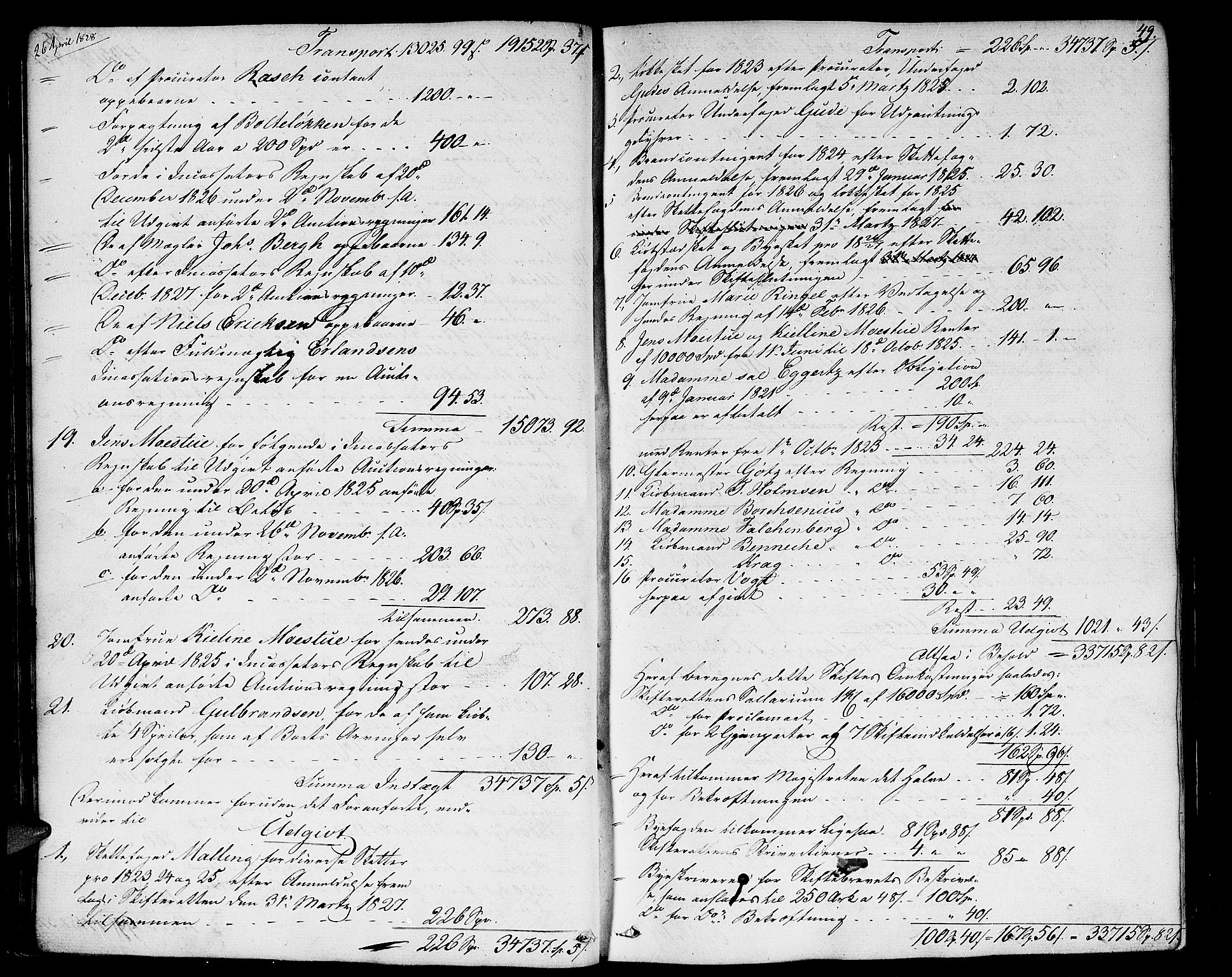Oslo skifterett, AV/SAO-A-10383/H/Hd/Hda/L0001a: Skifteutlodningsprotokoll, 1827-1839, p. 48b-49a
