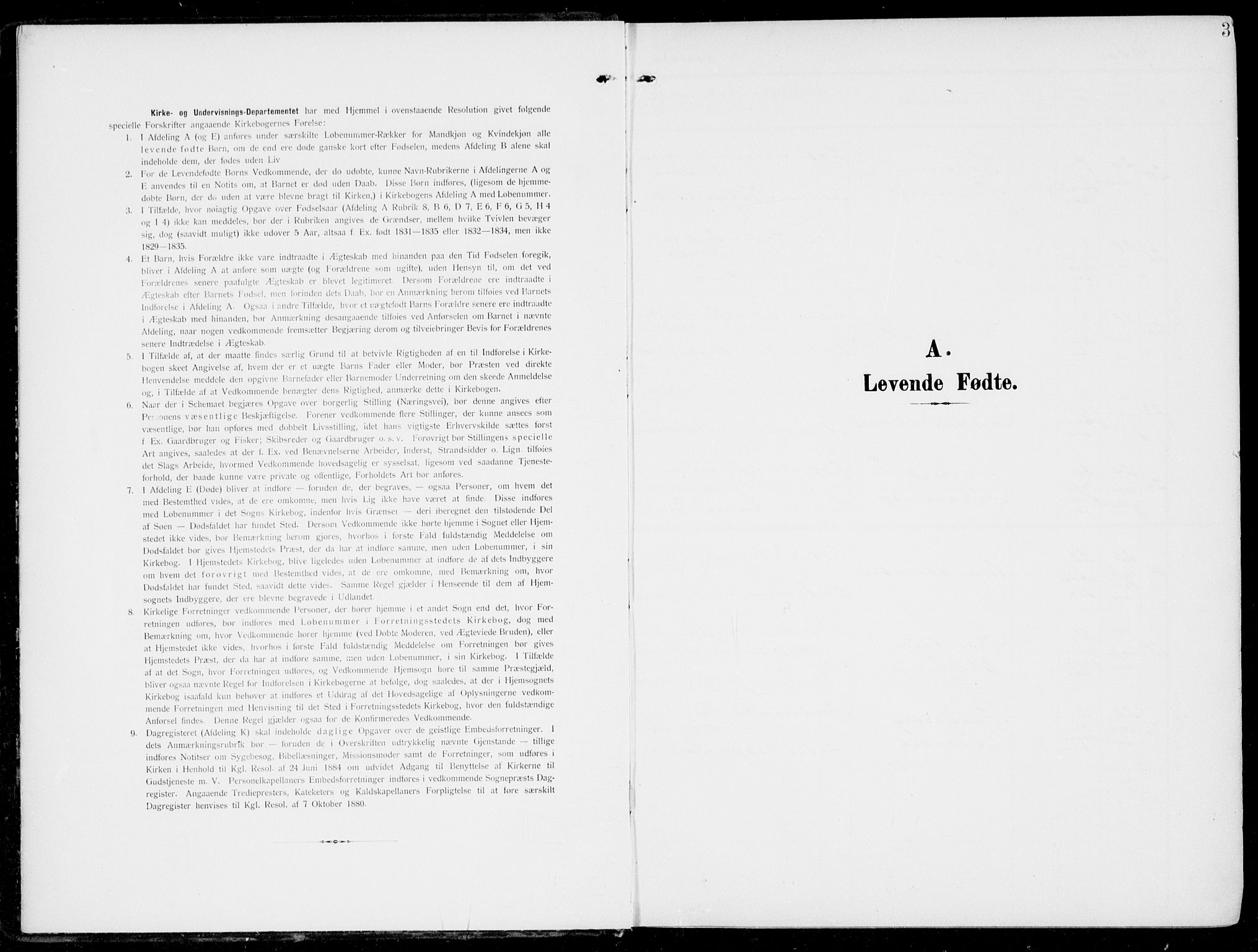 Sveio Sokneprestembete, SAB/A-78501/H/Haa: Parish register (official) no. B  4, 1906-1919, p. 3